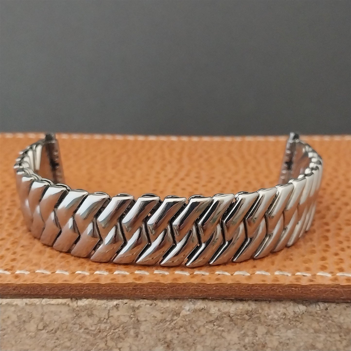 Elgin Hadley Plymouth Short Stainless Steel nos Unused 1950s Vintage Watch Band