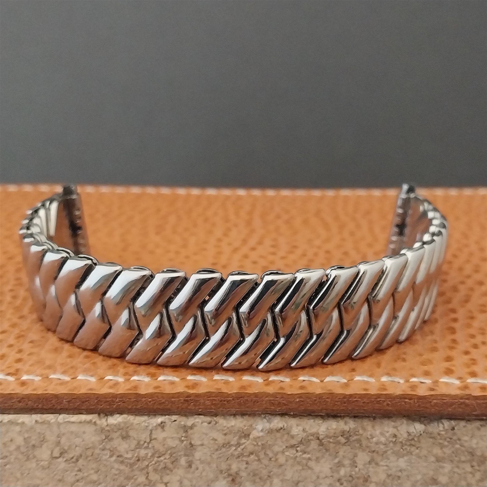 Elgin Hadley Plymouth Short Stainless Steel nos Unused 1950s Vintage Watch Band