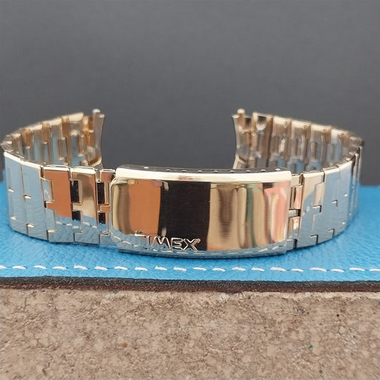 1970s Timex Yellow Gold-Tone 19mm Classic Unused nos Vintage Watch Band