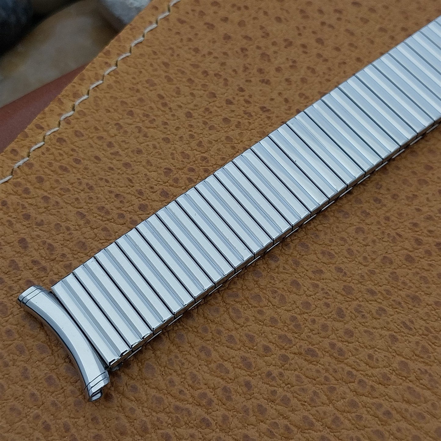 Vintage 1965 19mm 18mm Stainless Steel Long Speidel Linesman Unused Watch Band