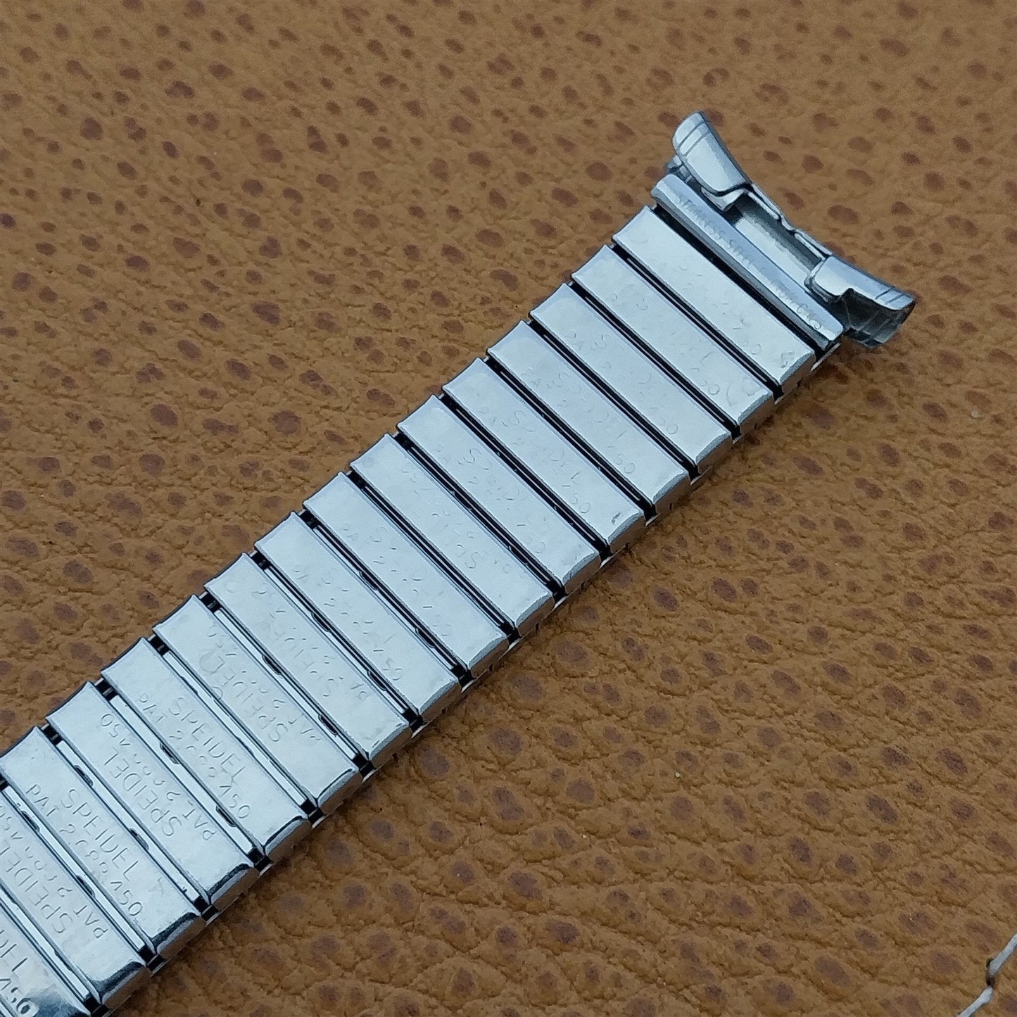Vintage 1965 19mm 18mm Stainless Steel Long Speidel Linesman Unused Watch Band