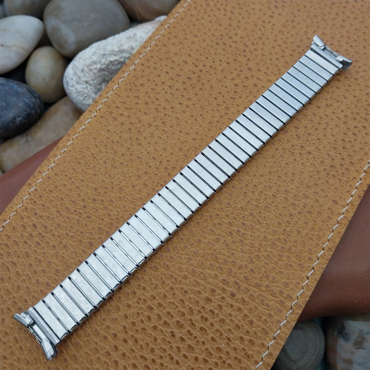 Vintage 1965 19mm 18mm Stainless Steel Long Speidel Linesman Unused Watch Band