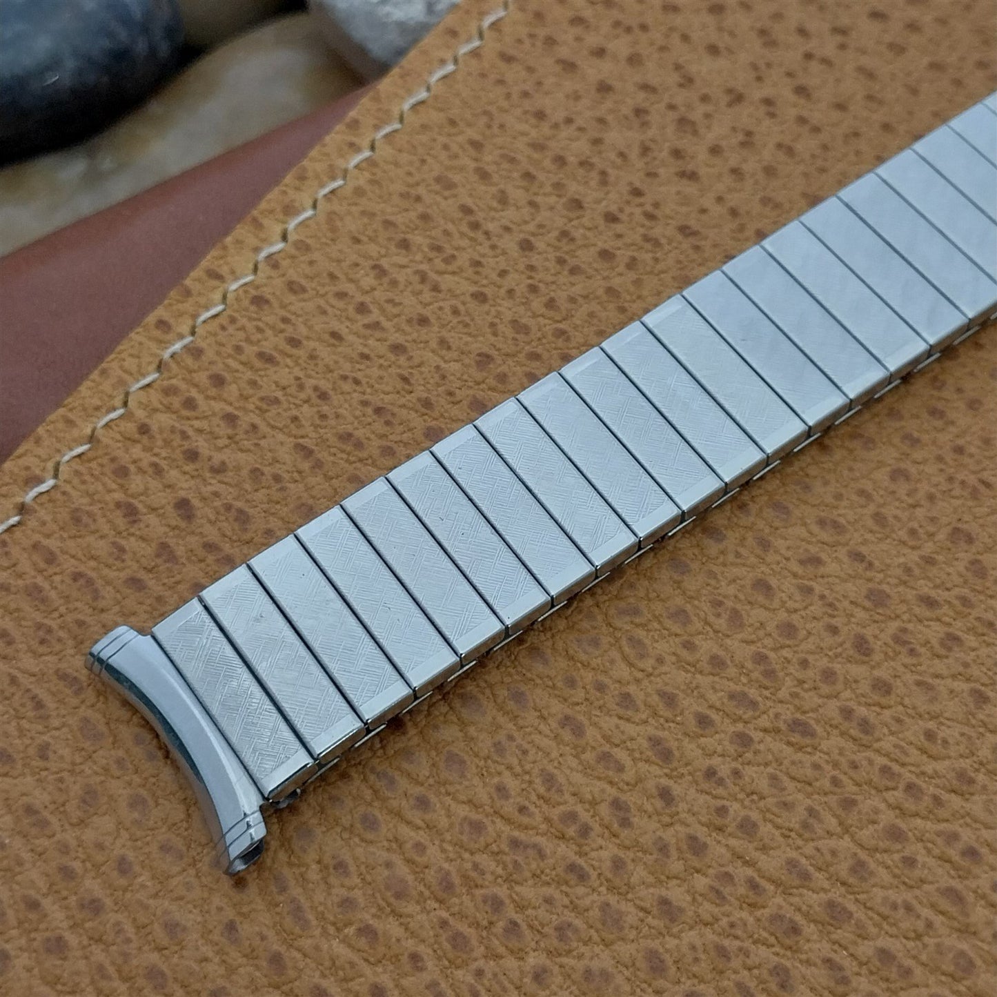 Vintage 1970 Speidel Atlantis 19mm 18mm Stainless Steel Twistoflex Watch Band