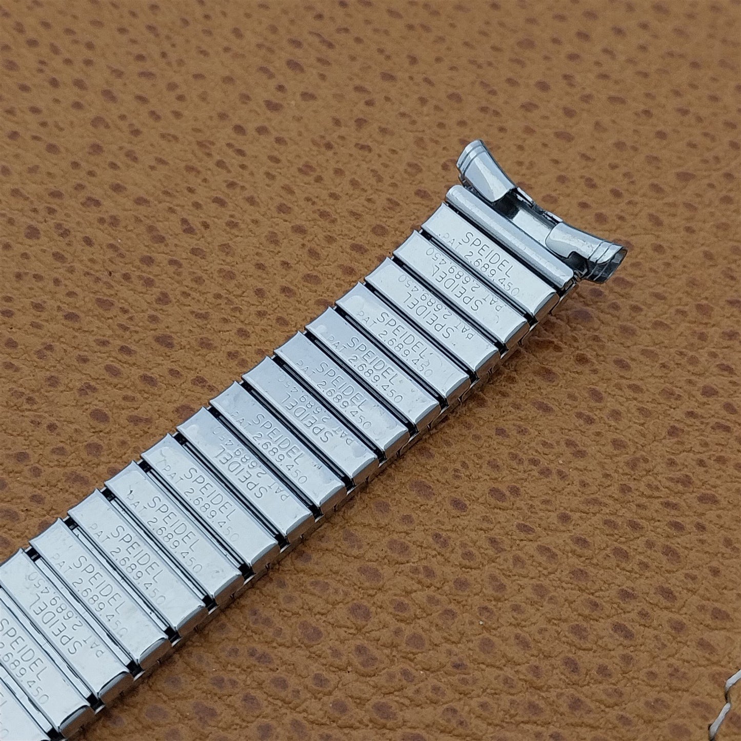 Vintage 1970 Speidel Atlantis 19mm 18mm Stainless Steel Twistoflex Watch Band