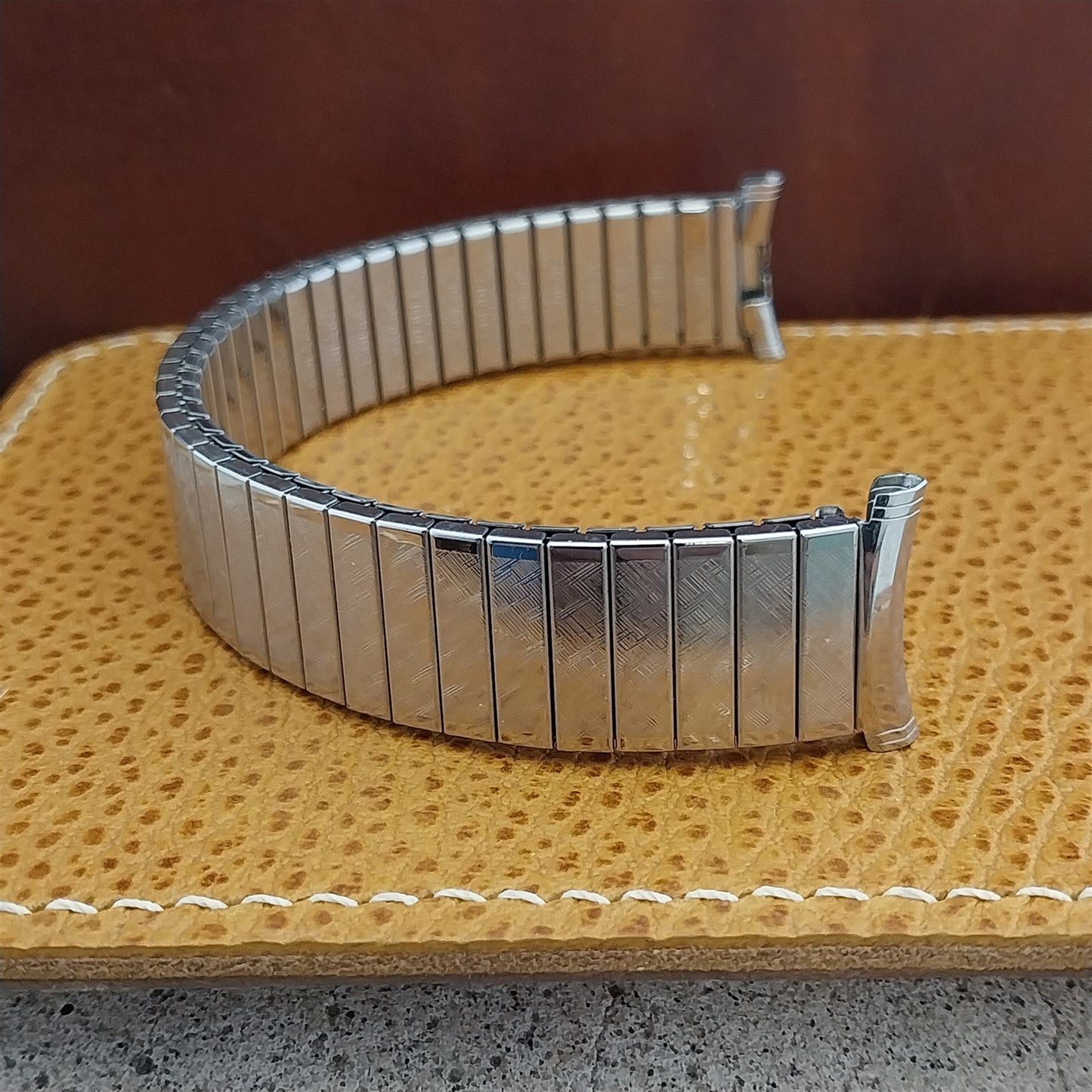 Vintage 1970 Speidel Atlantis 19mm 18mm Stainless Steel Twistoflex Watch Band