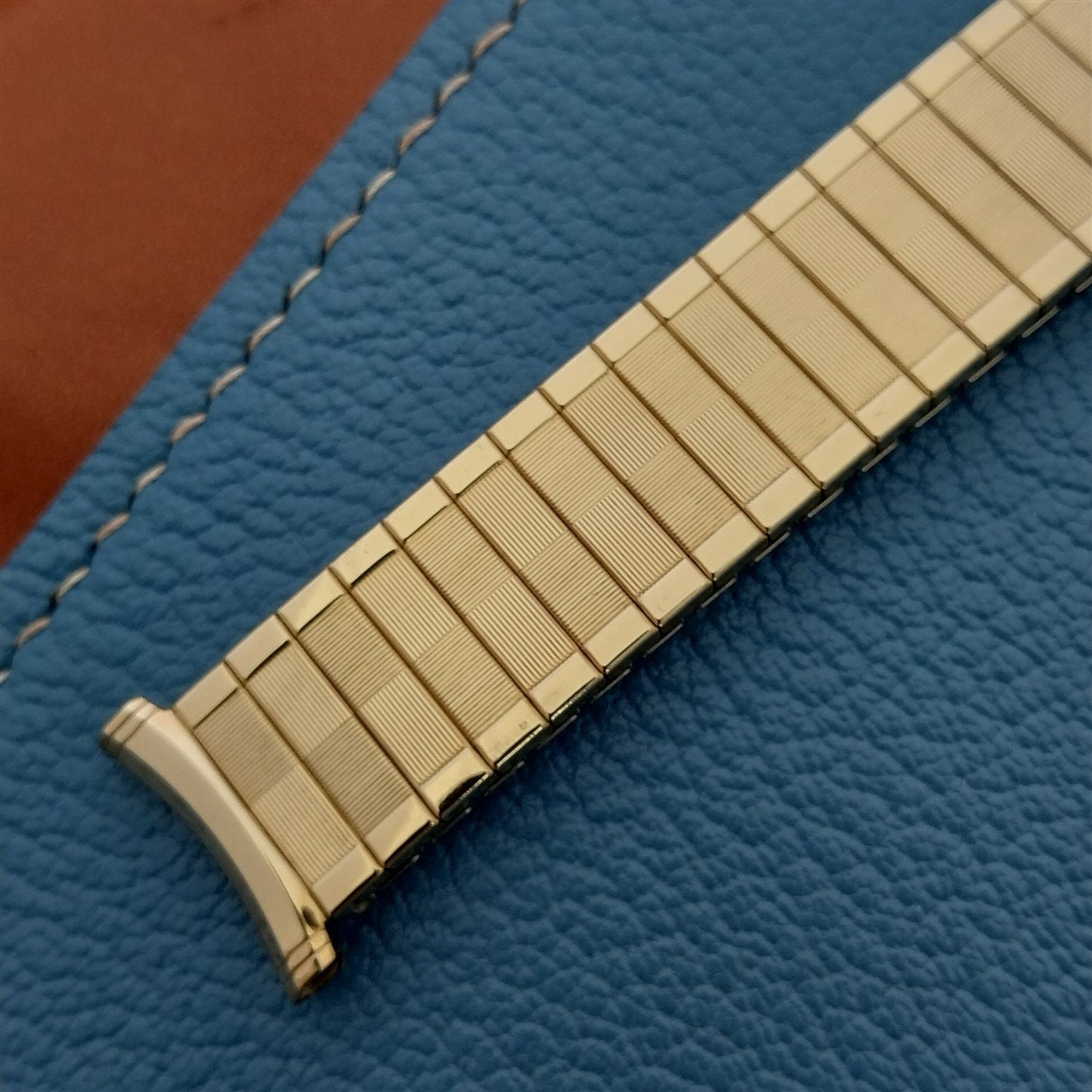 19mm 18mm Speidel Domino 1970s 19mm 18mm Yellow Gold-Fill Vintage Watch Band