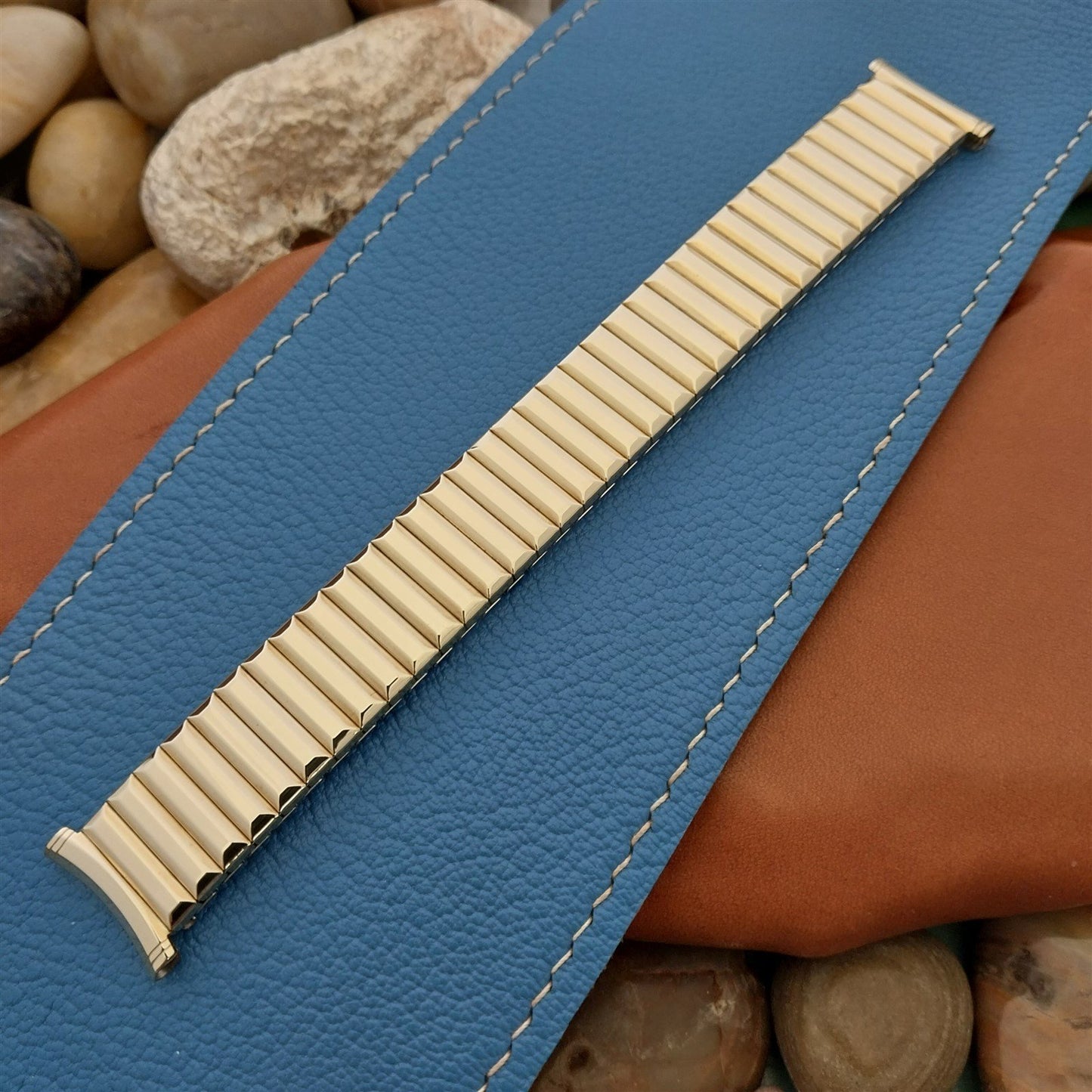 19mm 18mm 1970s Gold Filled Speidel Fullback Stretch Unused Vintage Watch Band