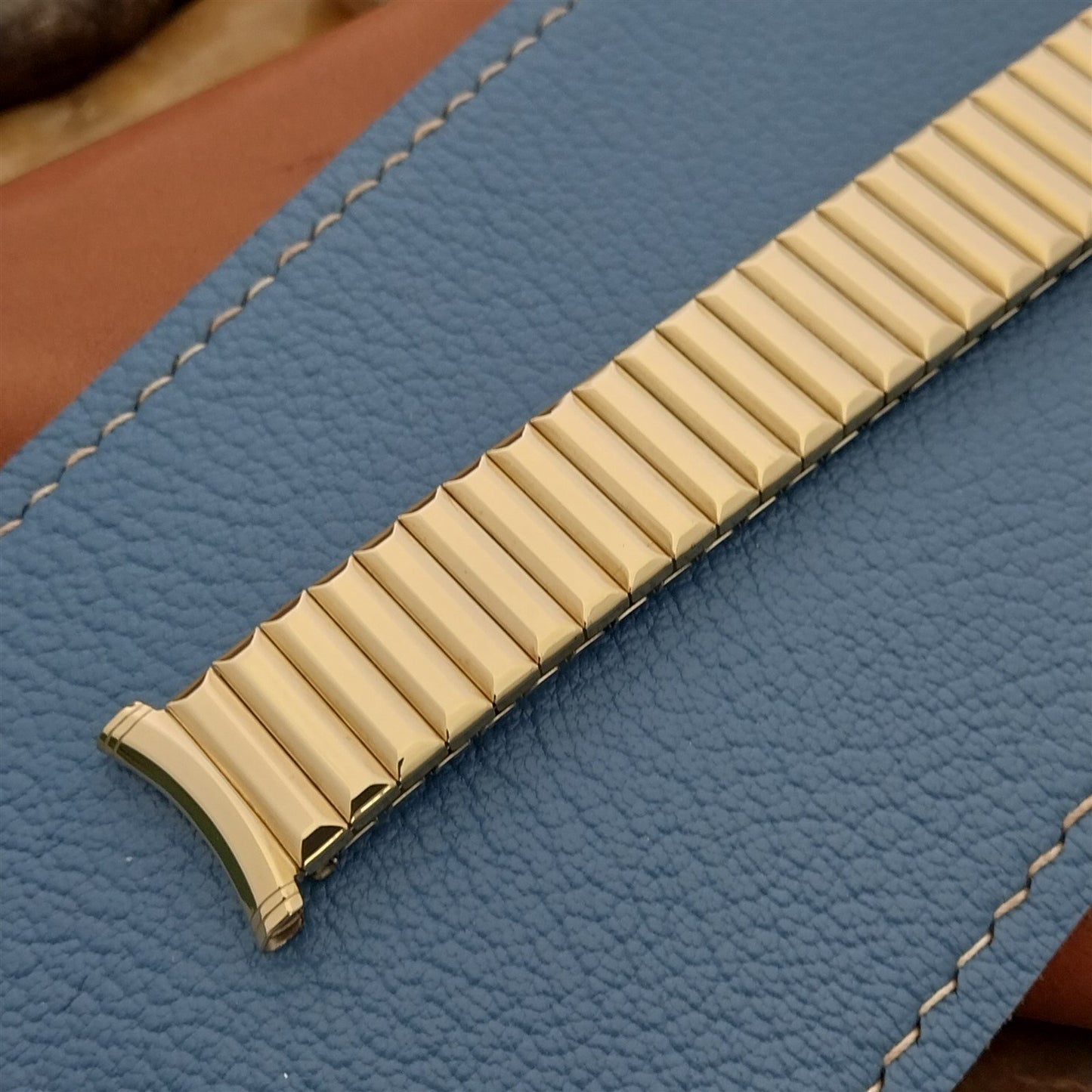 19mm 18mm 1970s Gold Filled Speidel Fullback Stretch Unused Vintage Watch Band
