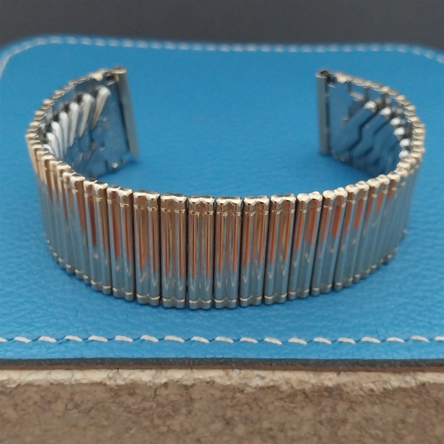 Vintage Wide 14kt Gold-Fill 19mm Kreisler Golden Bamboo Unused 1950s Watch Band