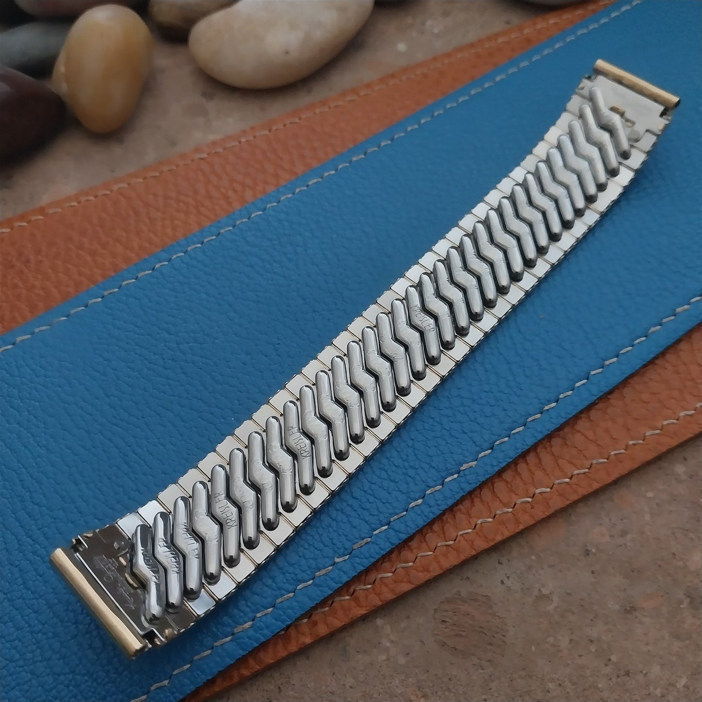 Vintage Wide 14kt Gold-Fill 19mm Kreisler Golden Bamboo Unused 1950s Watch Band