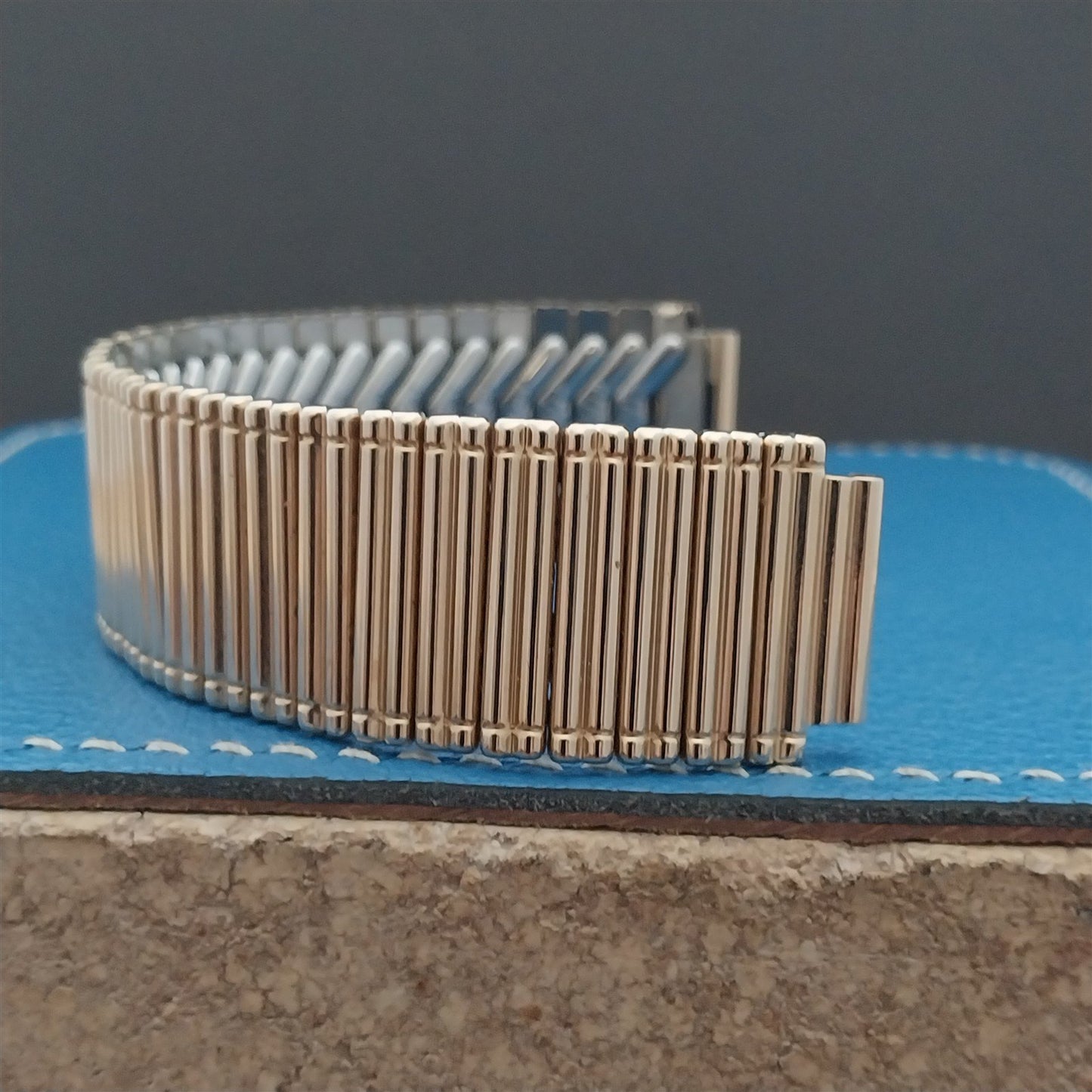 Vintage Wide 5/8" 14k Gold-Fill Kreisler Golden Bamboo Unused 1950s Watch Band