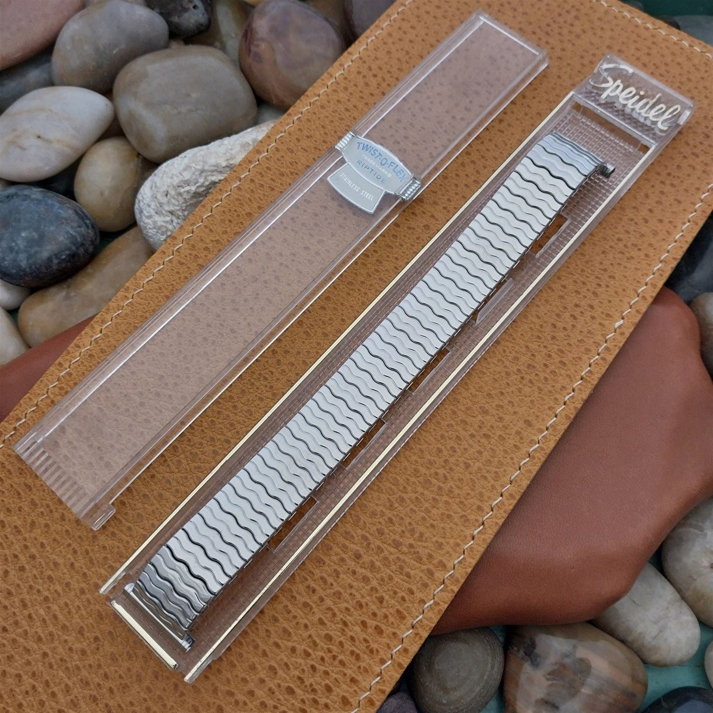 19mm 18mm 16mm Stainless Steel 1970s Speidel Riptide Unused Vintage Watch Band