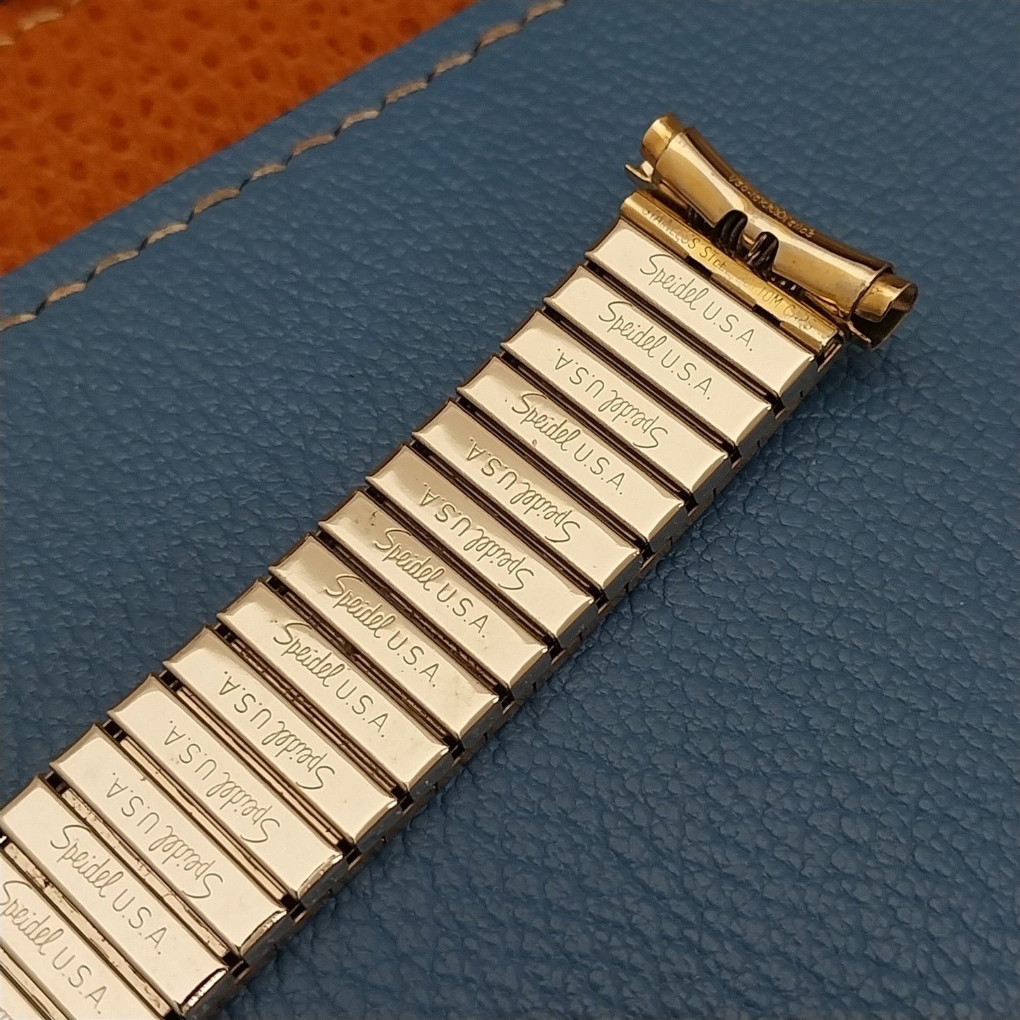 1970s Long Yellow 10k Gold-RGP Classic Speidel nos 18mm 19mm Vintage Watch Band