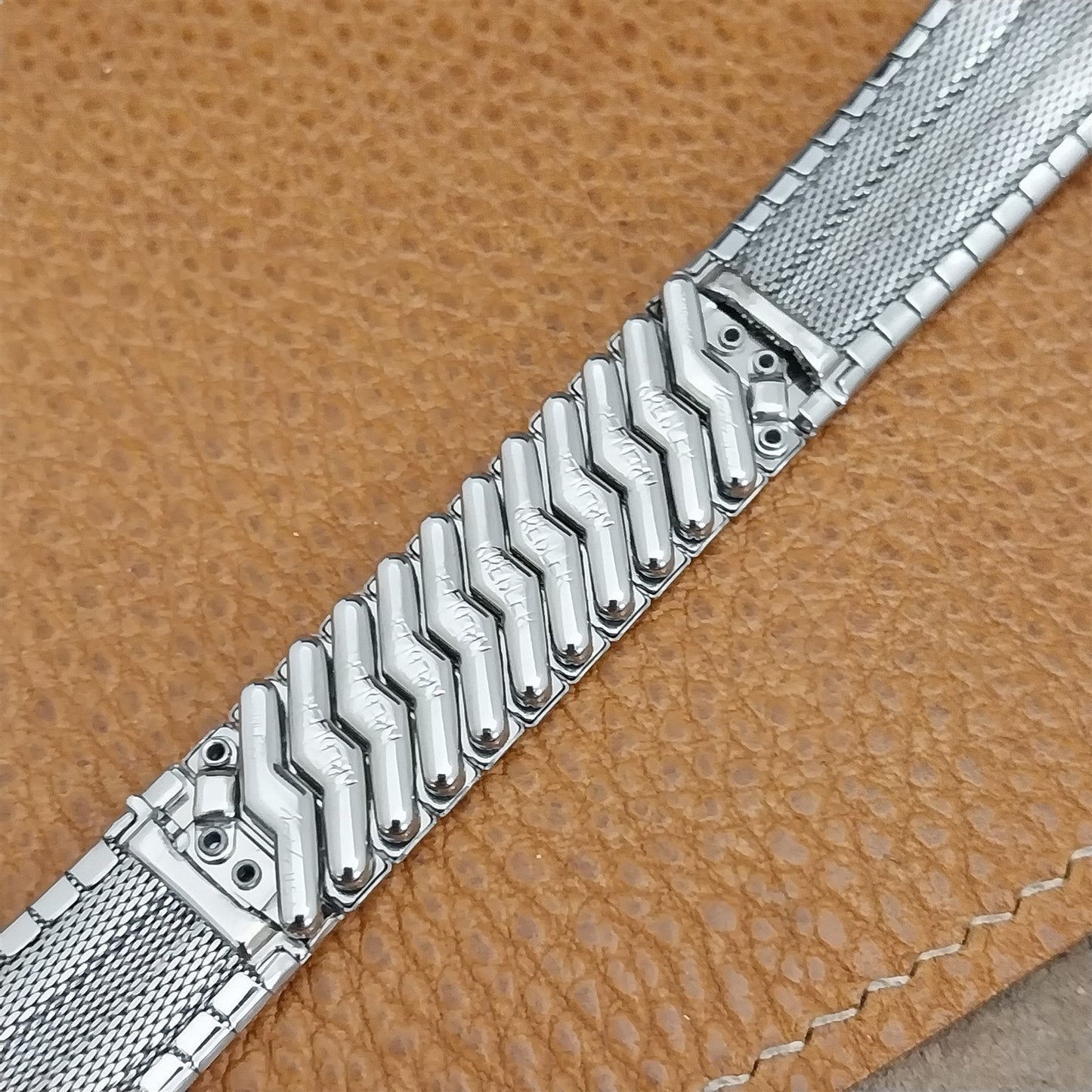 Vintage 19mm 18mm 17mm Kreisler DaVinci Stainless Steel mcm nos 1960s Watch Band