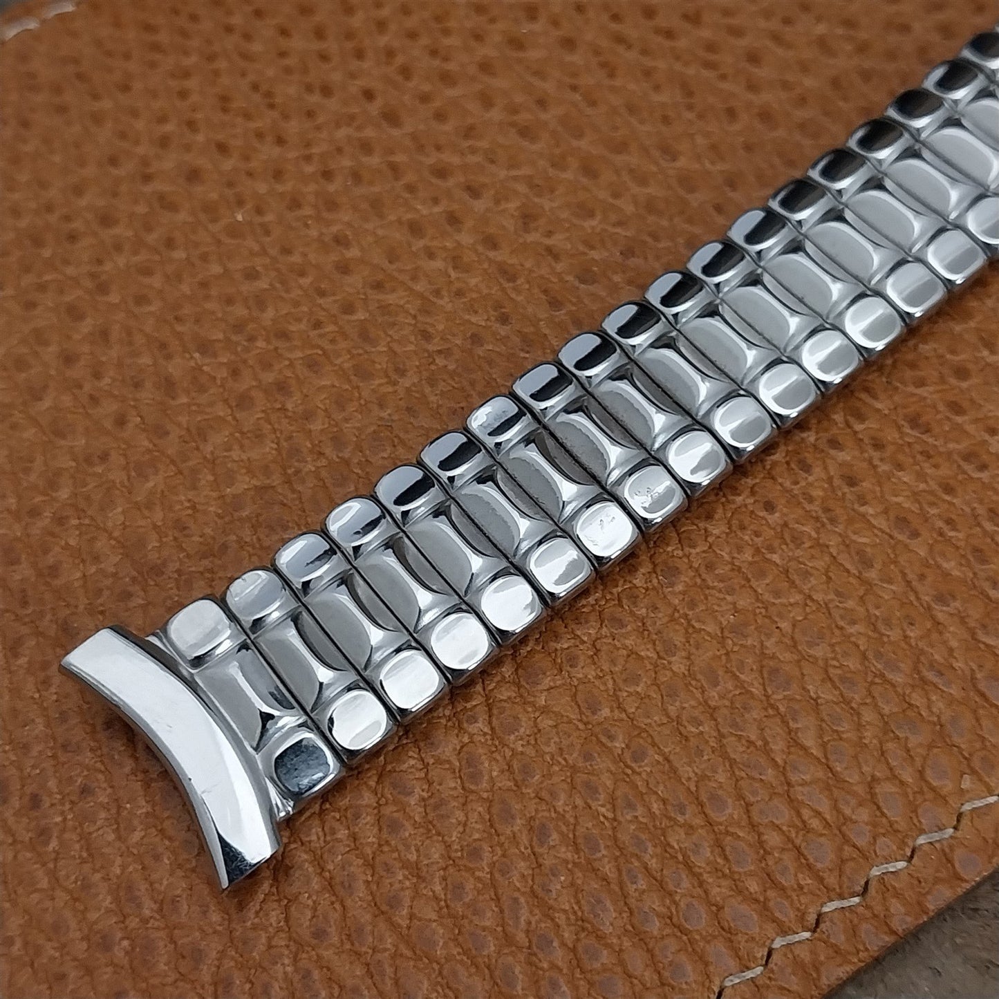 19mm 18mm 1950s Stainless Steel Scissor-Expansion Bellavance Vintage Watch Band