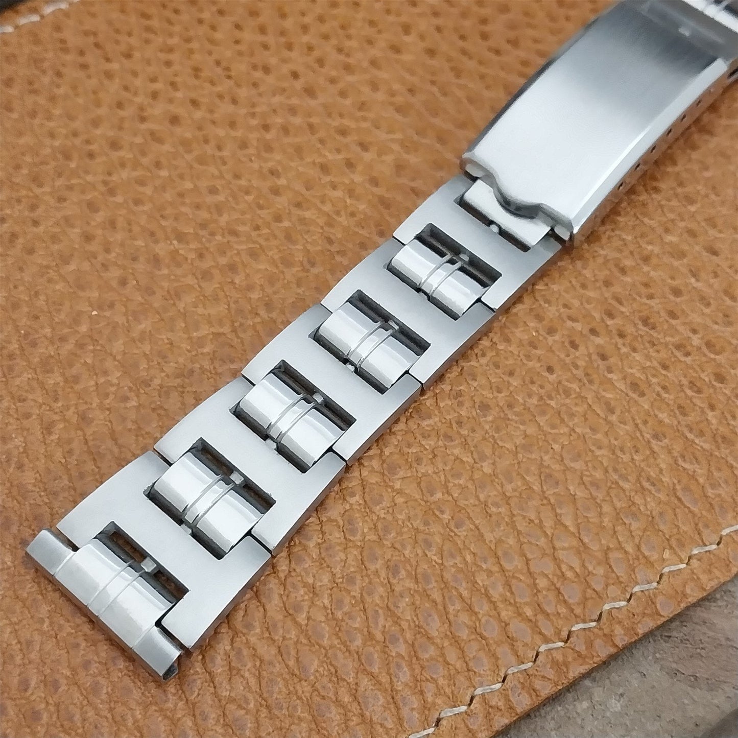 19mm 18mm Stainless Steel Solid-Link JB Champion Unused 1960s Vintage Watch Band