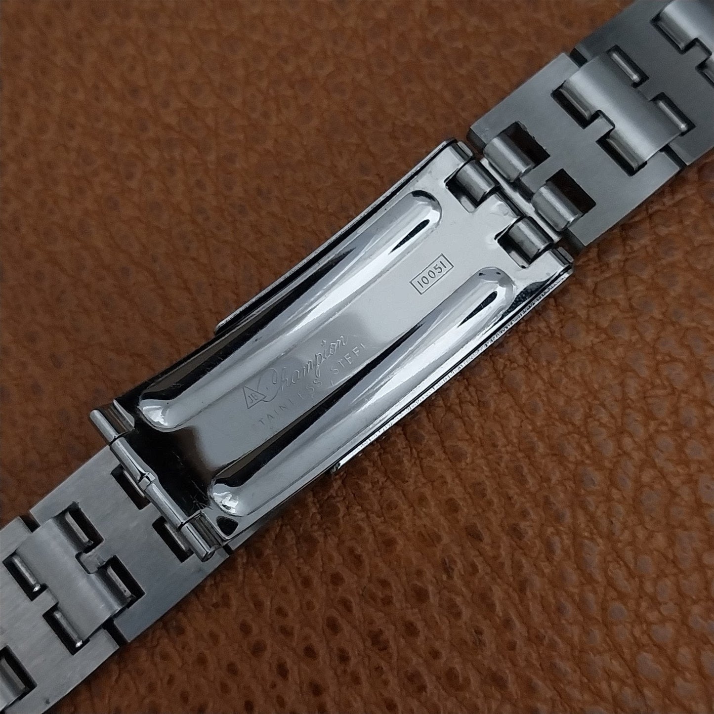 19mm 18mm Stainless Steel Solid-Link JB Champion Unused 1960s Vintage Watch Band