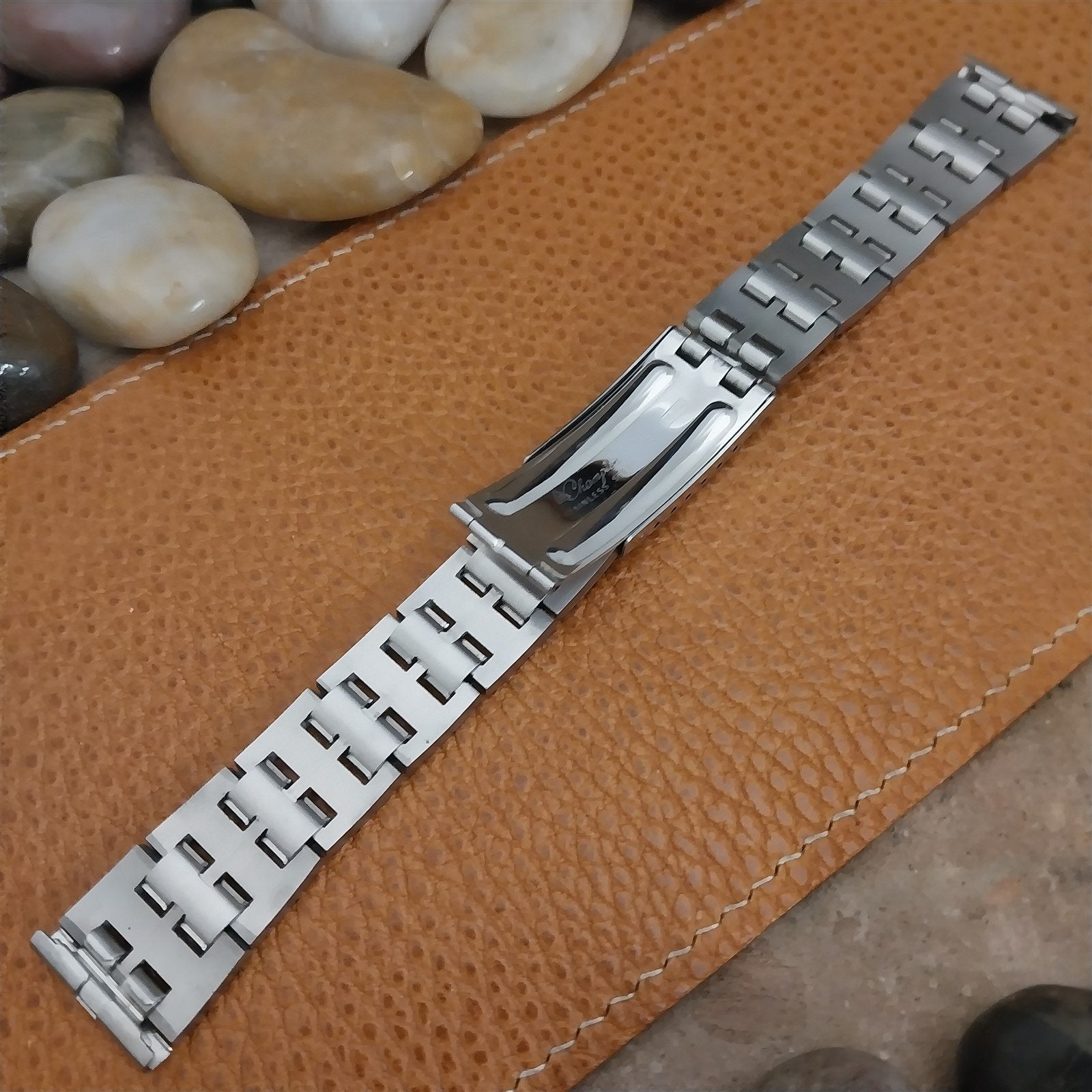 19mm 18mm Stainless Steel Solid-Link JB Champion Unused 1960s Vintage Watch Band