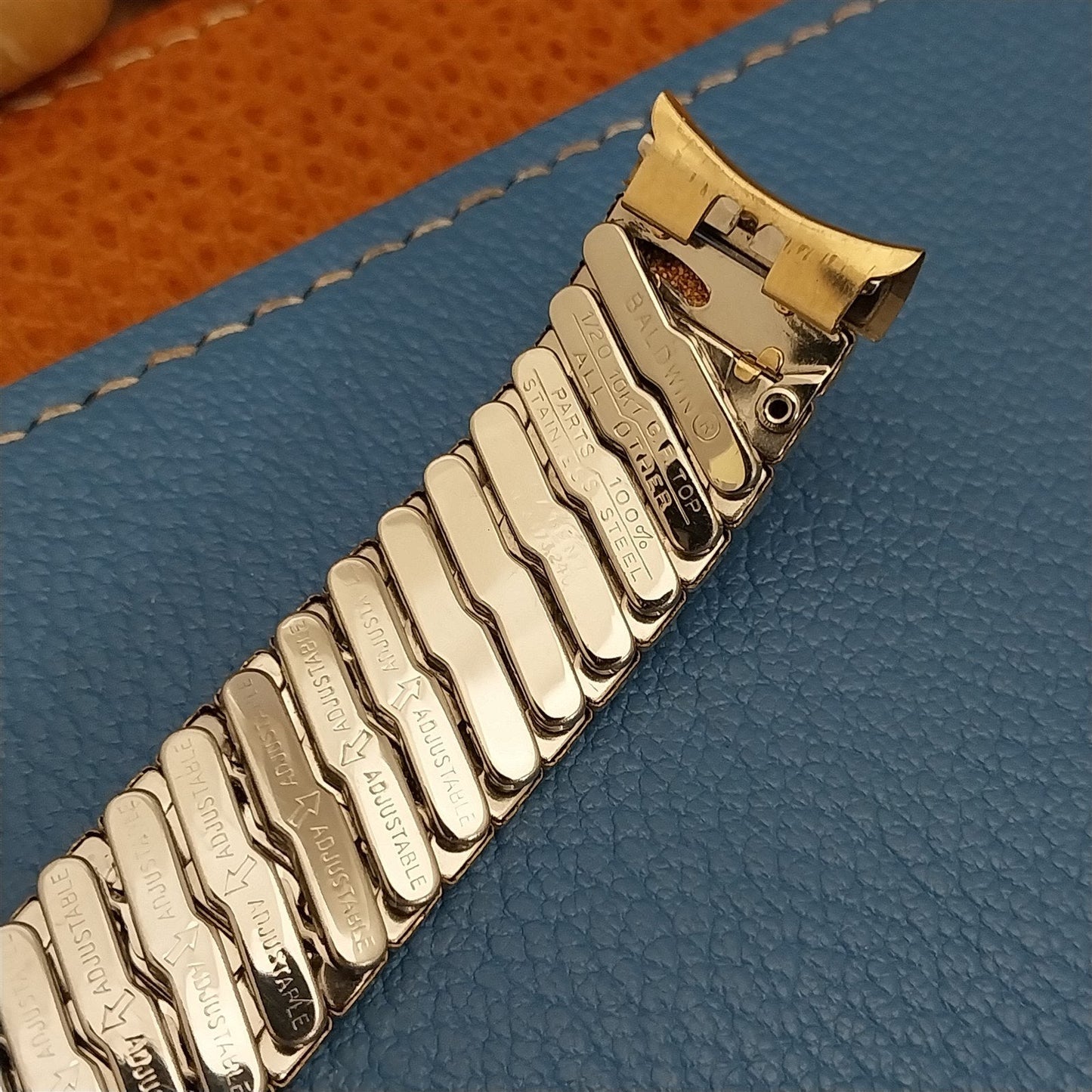 17.2mm 10k Yellow Gold-Filled Baldwin nos Unused 1960s Vintage Watch Band