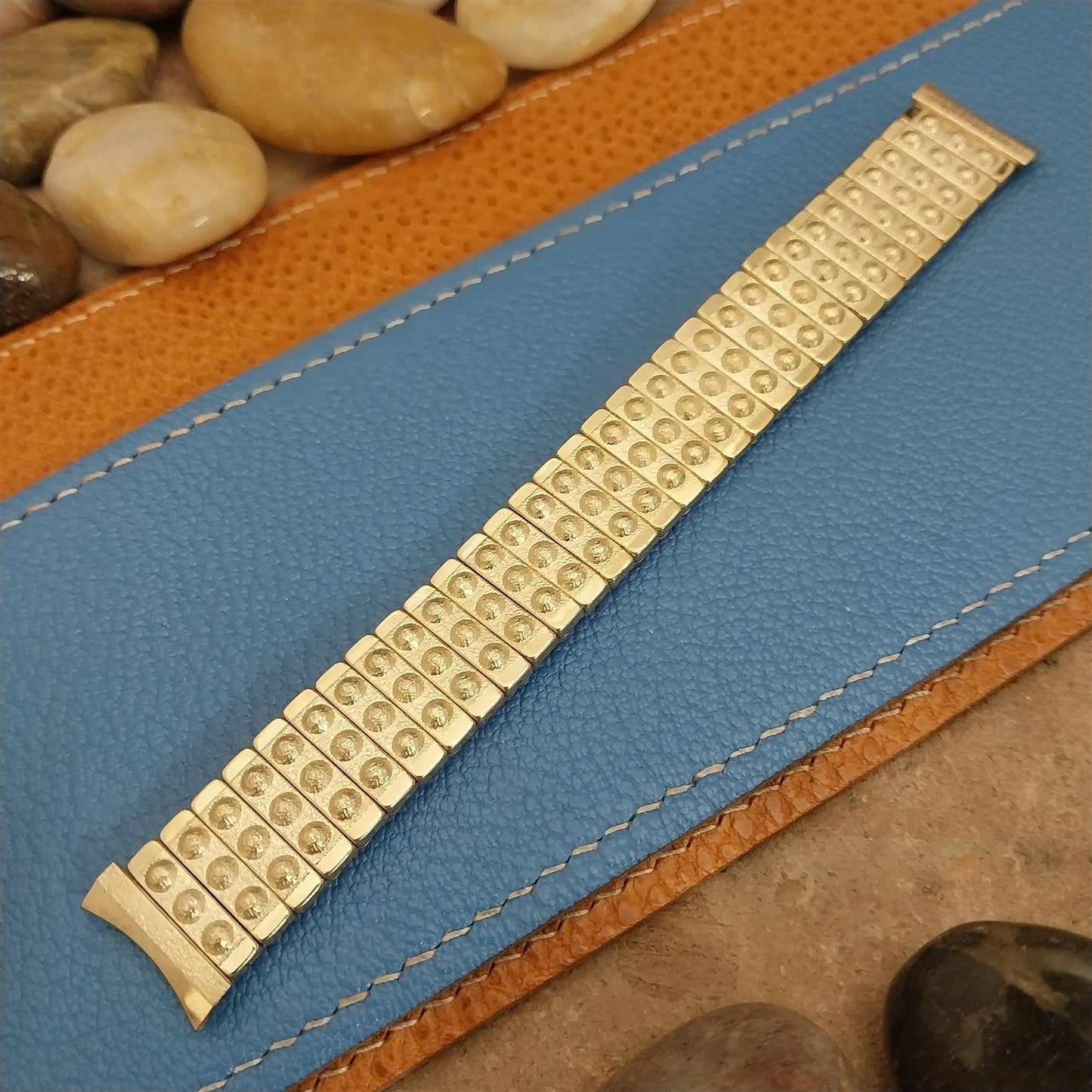 17.2mm 10k Yellow Gold-Filled Baldwin nos Classic 1960s Vintage Watch Band