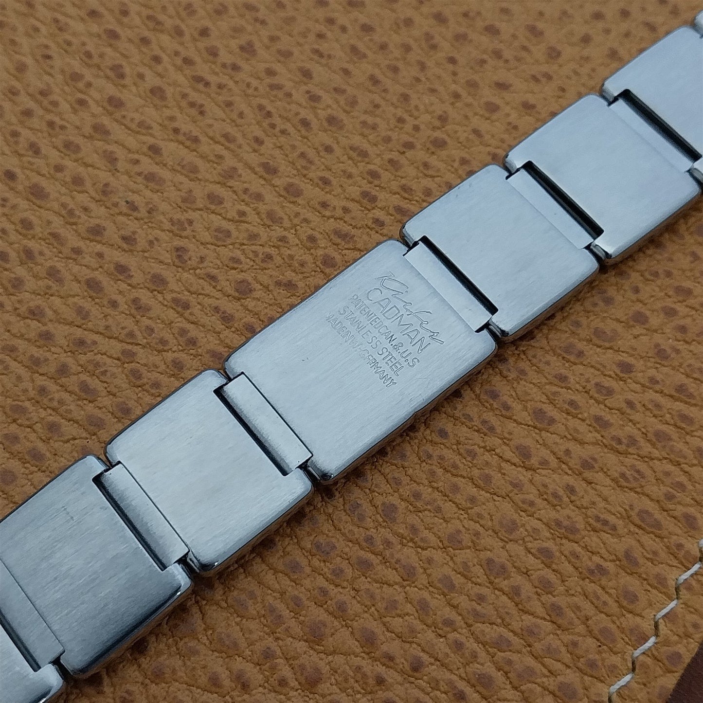 18mm Kiefer Cadman Stainless Steel Classic Stretch nos Unused Vintage Watch Band