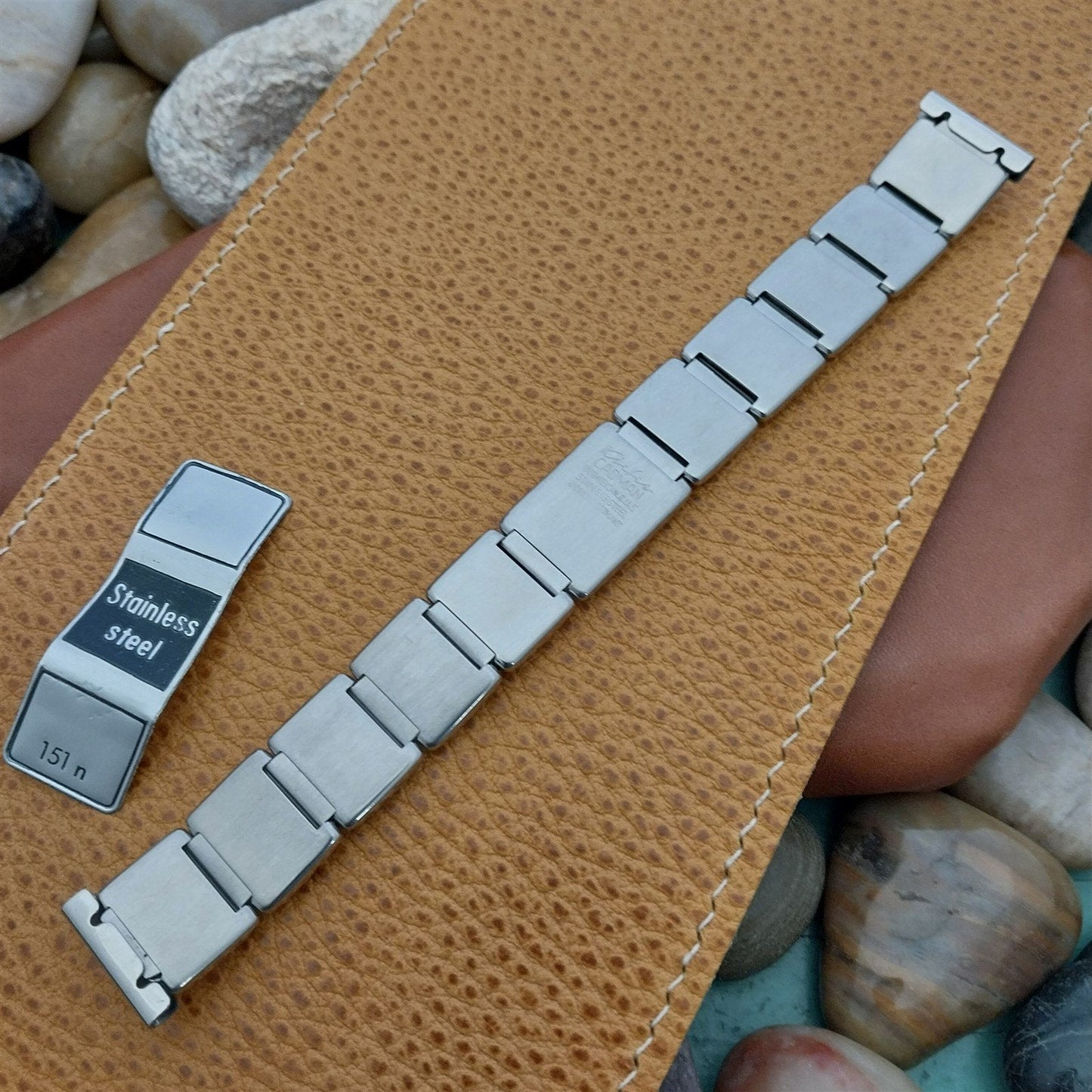 18mm Kiefer Cadman Stainless Steel Classic Stretch nos Unused Vintage Watch Band