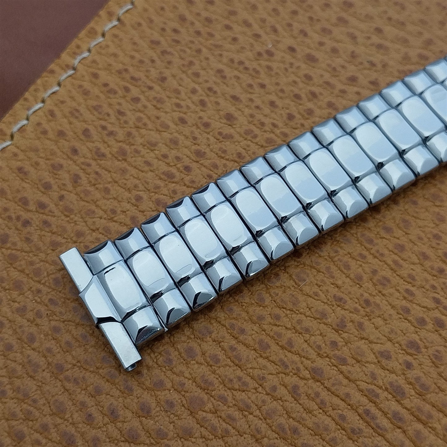 Foster 16mm 18mm 19mm Stainless Steel Short Expansion 1950s Vintage Watch Band