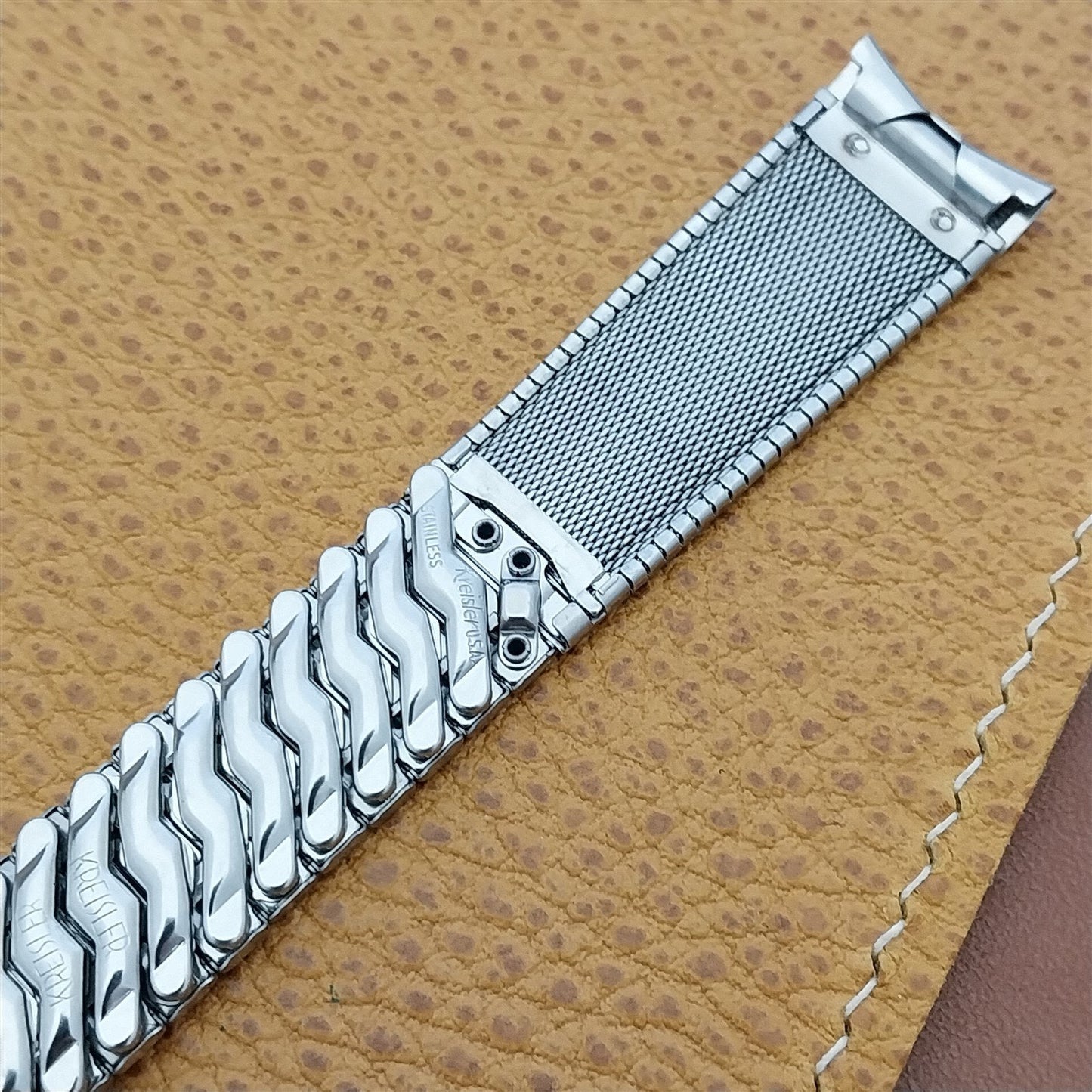 17.2mm Stainless Steel Stretch Kreisler Unused Classic 1960s Vintage Watch Band