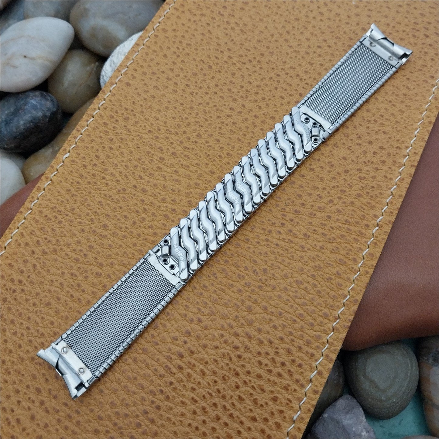 17.2mm Stainless Steel Stretch Kreisler Unused Classic 1960s Vintage Watch Band