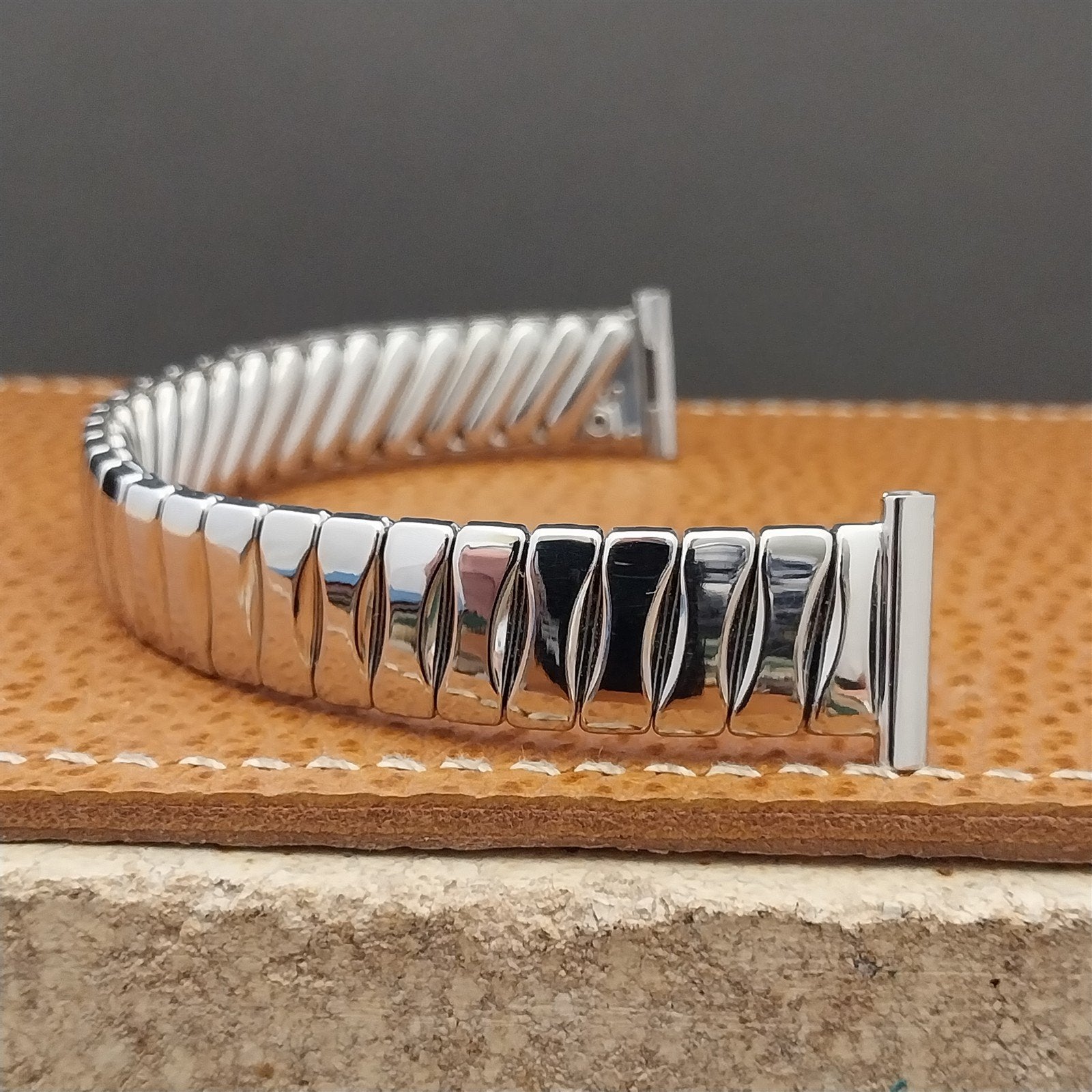 Vintage 1950s 5/8" Foster Classic Stainless Steel Expansion Unused Watch Band