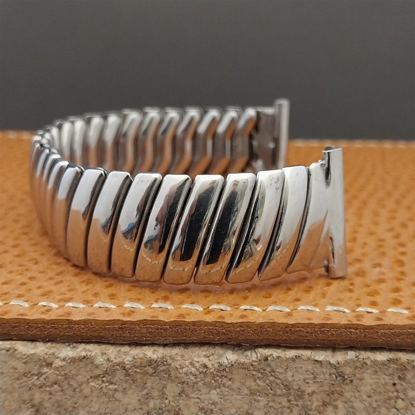 1950s 3/4" Stainless Steel Duraflex Expansion Short Unused Vintage Watch Band