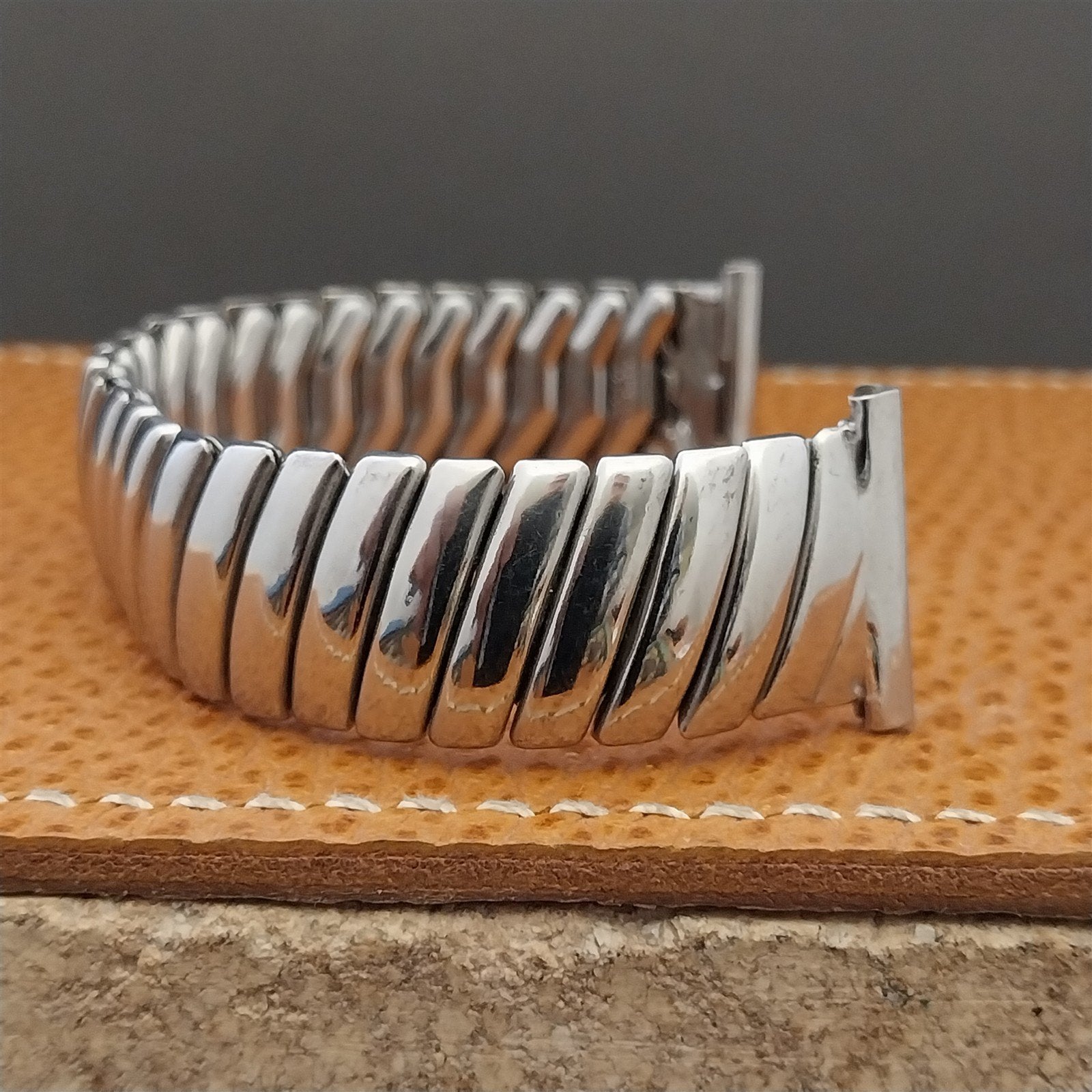 1950s 3/4" Stainless Steel Duraflex Expansion Short Unused Vintage Watch Band