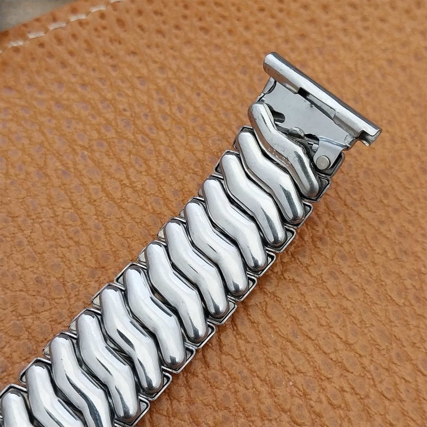 1950s 3/4" Stainless Steel Duraflex Expansion Short Unused Vintage Watch Band