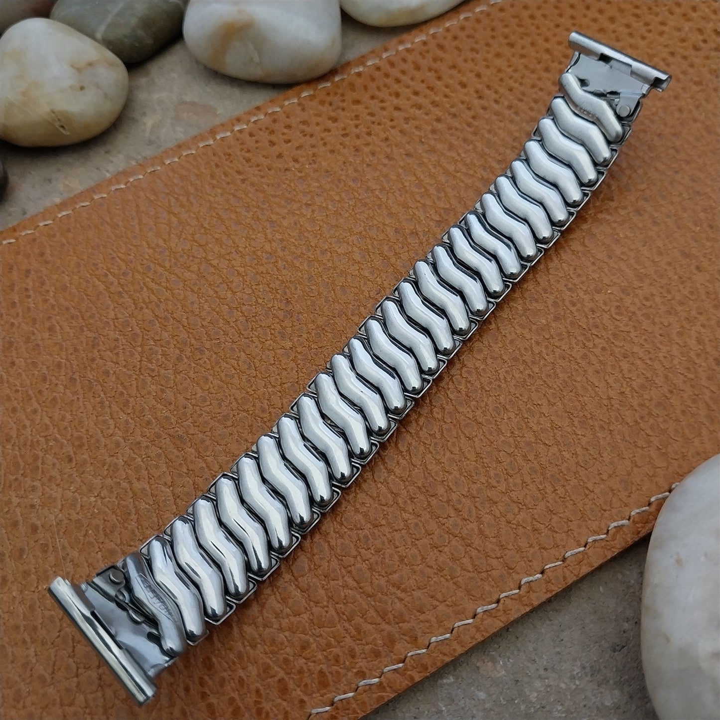 1950s 3/4" Stainless Steel Duraflex Expansion Short Unused Vintage Watch Band
