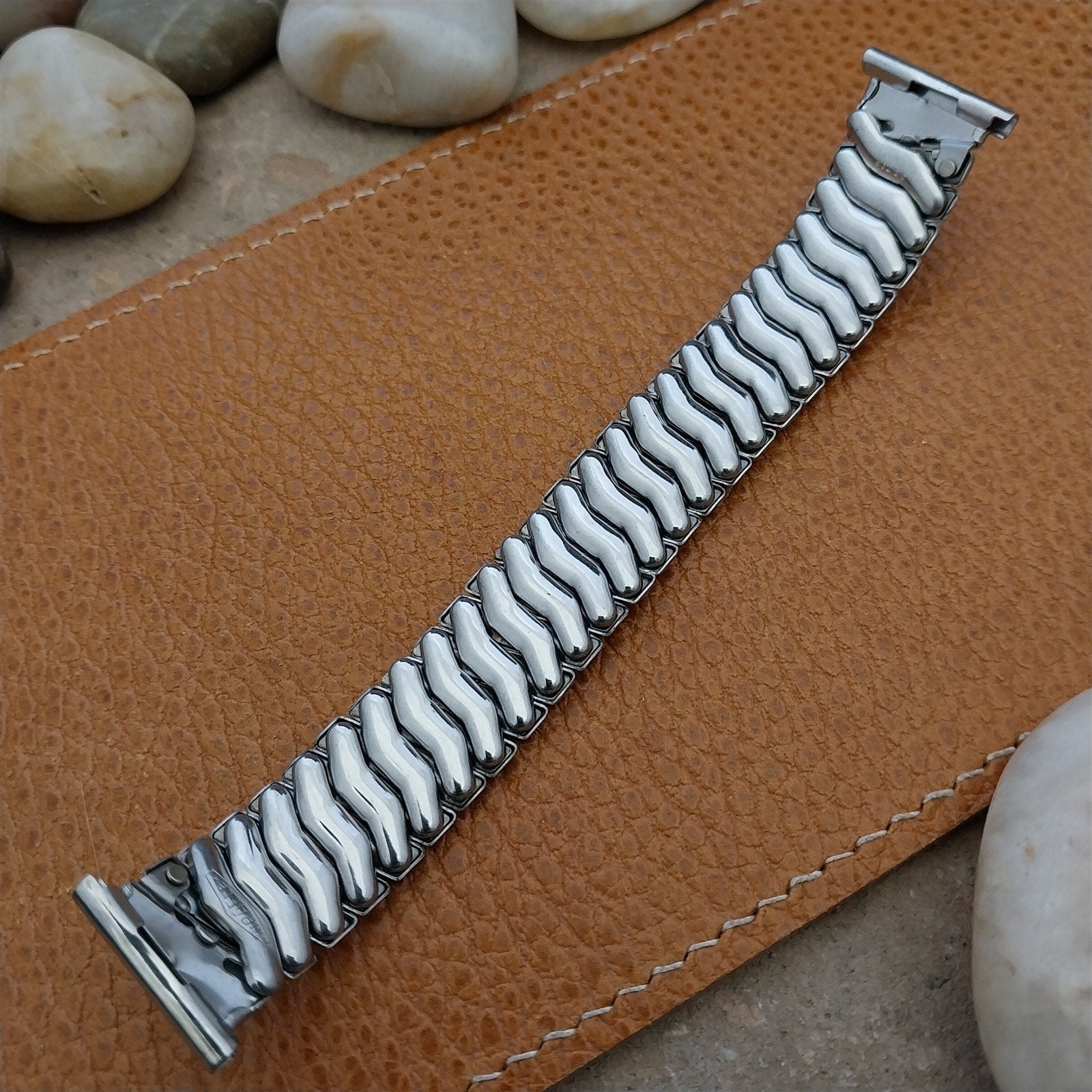 1950s 3/4" Stainless Steel Duraflex Expansion Short Unused Vintage Watch Band