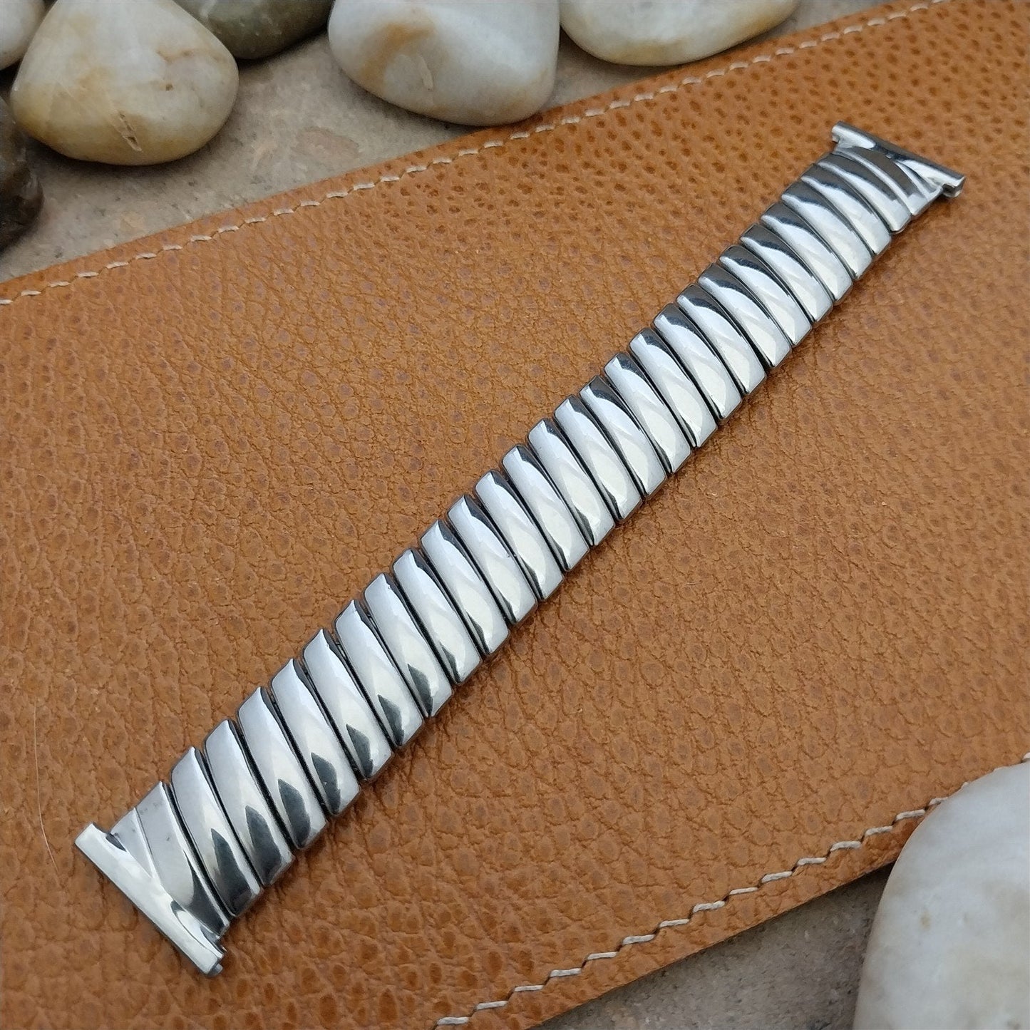 1950s 3/4" Stainless Steel Duraflex Expansion Short Unused Vintage Watch Band