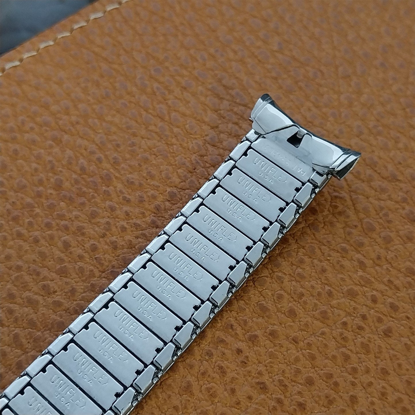 19mm 18mm UniFlex Stainless Steel Slim Expansion 1960s Unused Vintage Watch Band