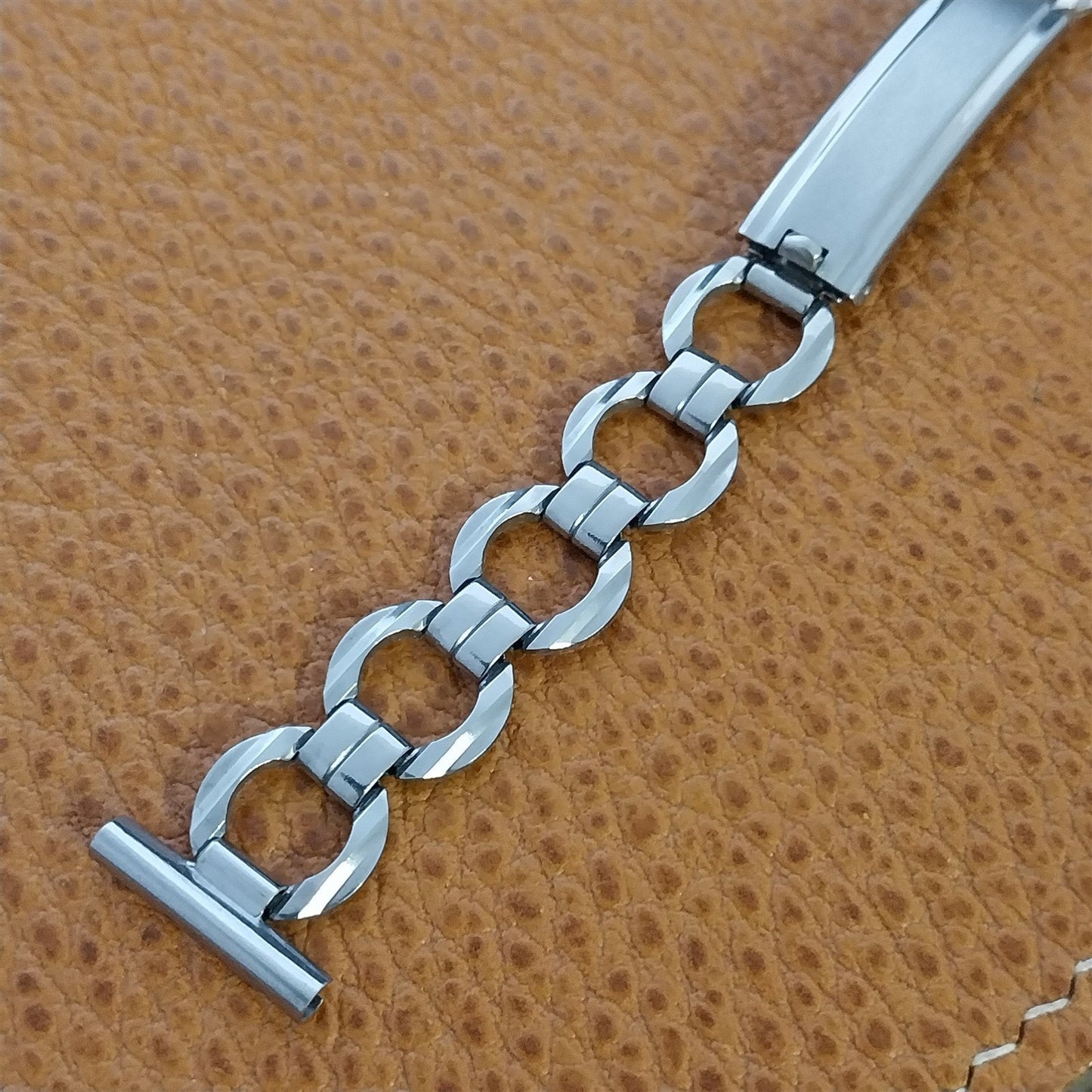 5/8" Art Deco Classic 1940s JB Champion Lance Stainless Steel Vintage Watch Band