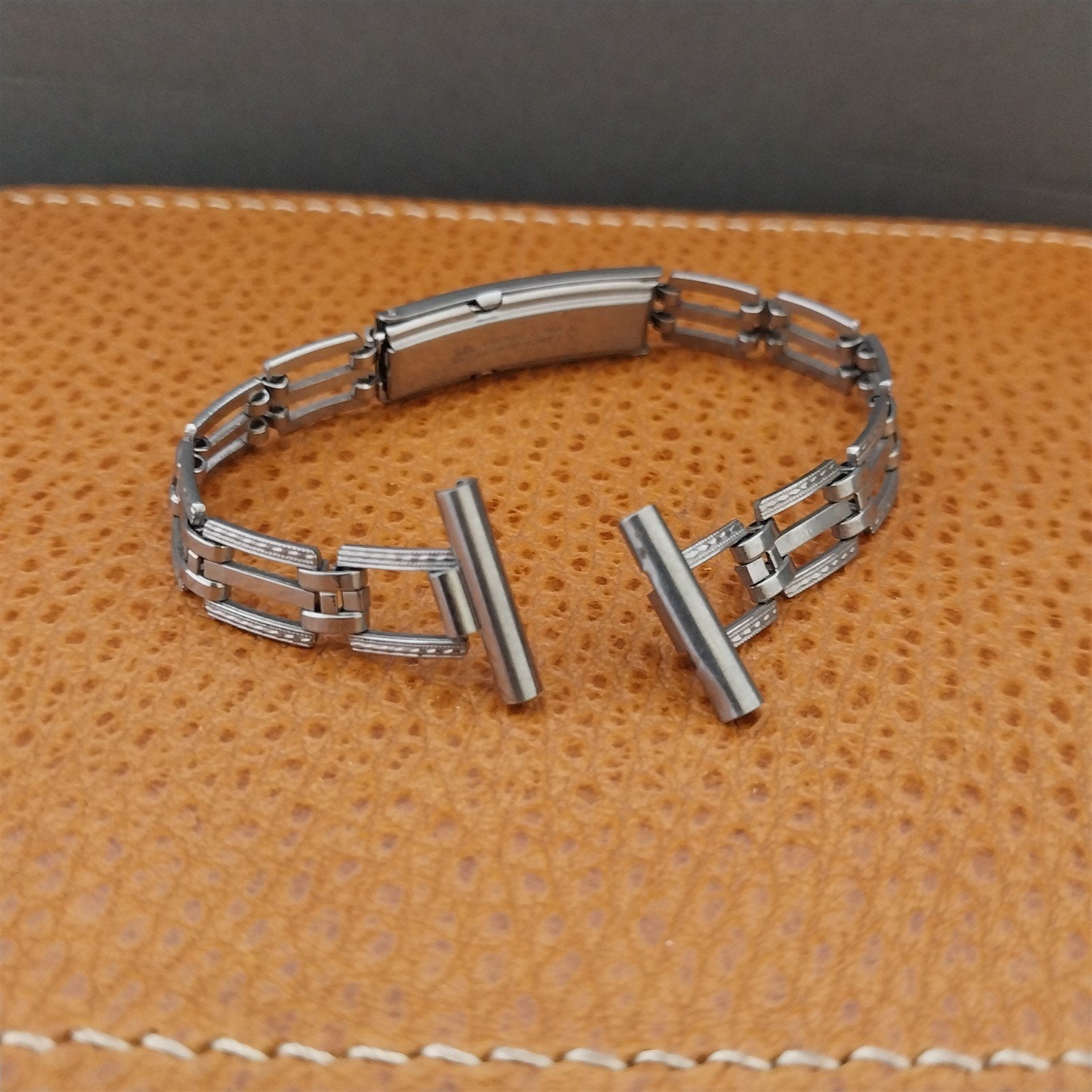 5/8" Art Deco 1940s JB Champion Lance Stainless Steel Unused Vintage Watch Band