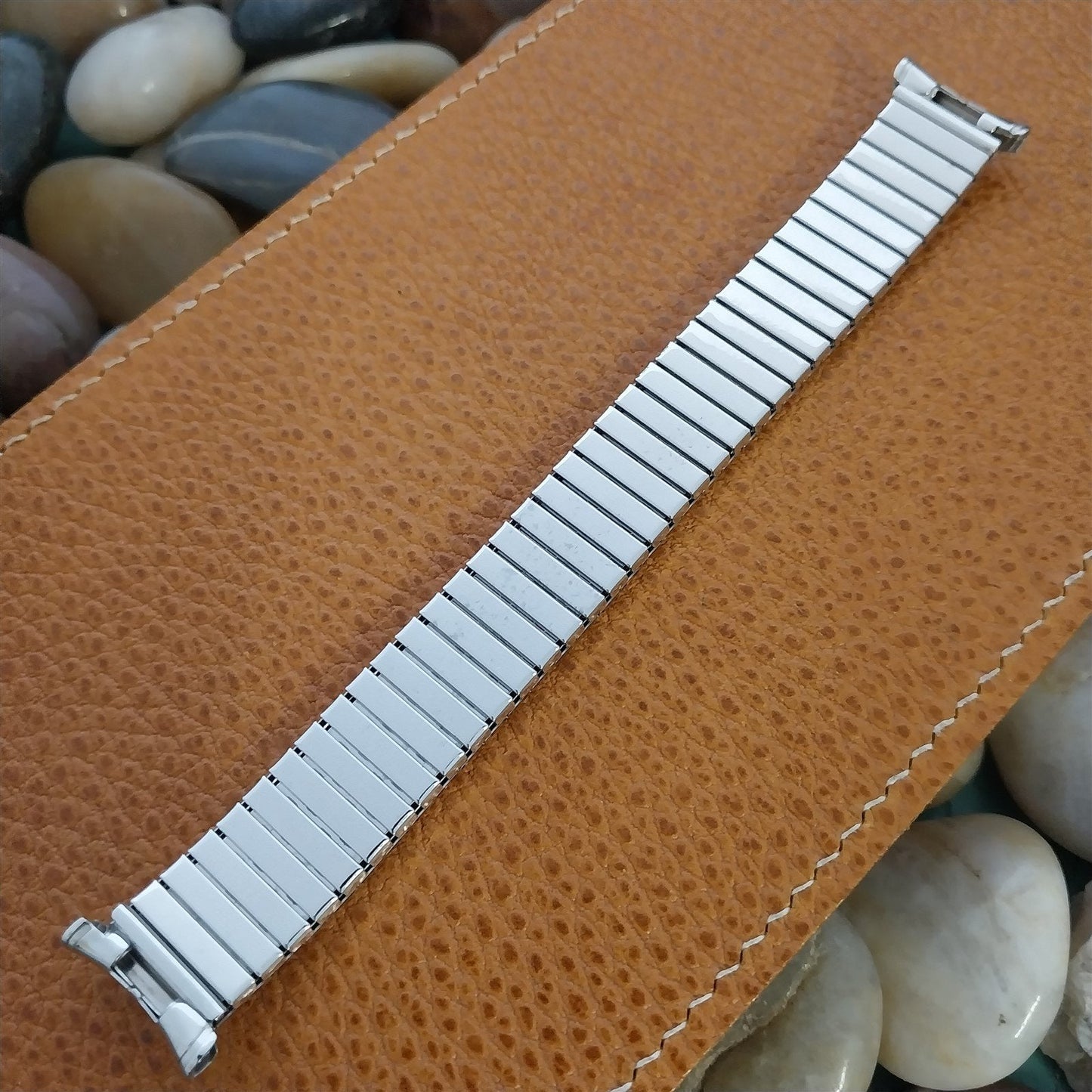 1964 Speidel Sun Valley 10k White Gold Filled USA Made Vintage Watch Band