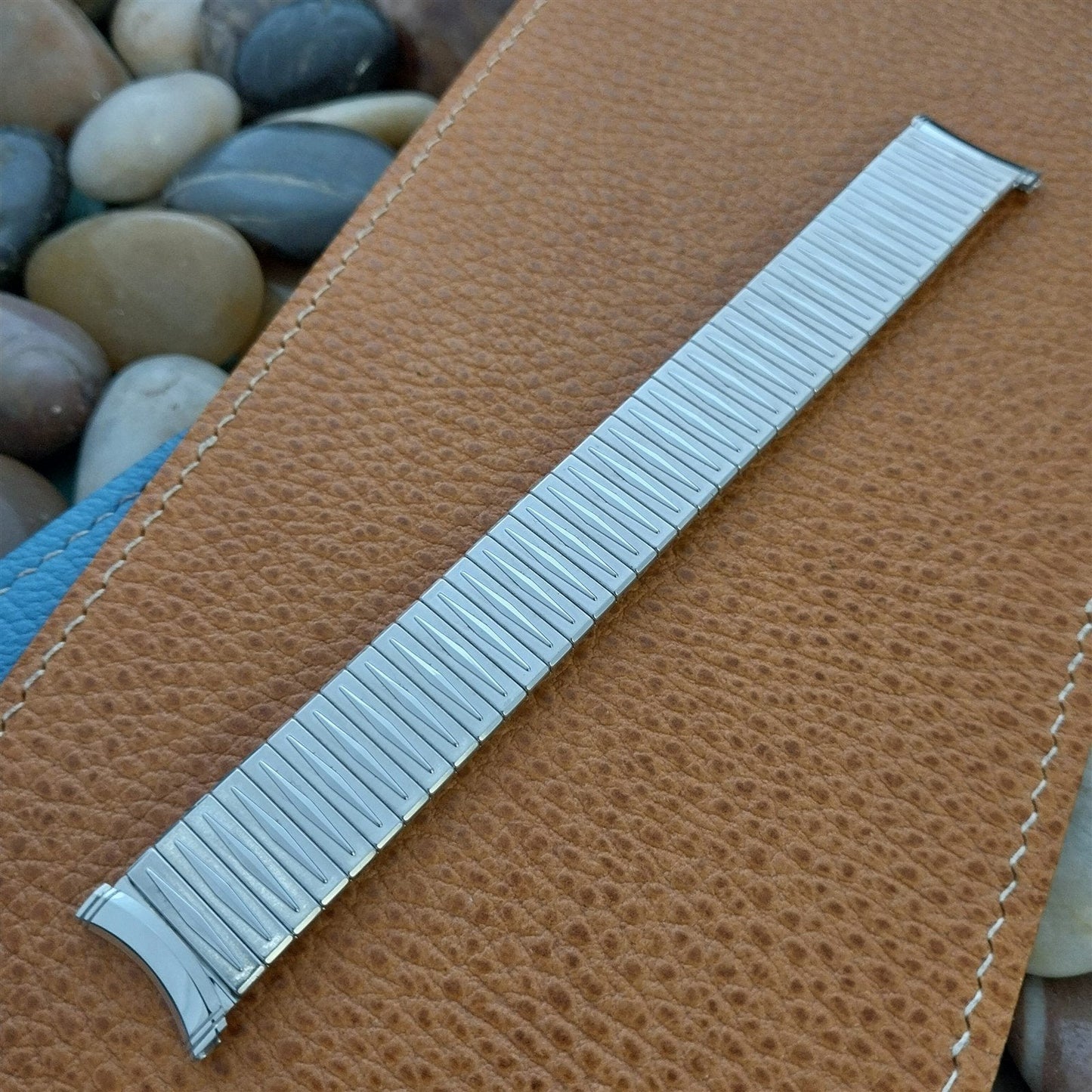 18mm 19mm 10K White Gold-Filled Kreisler Unused Classic 1960s Vintage Watch Band