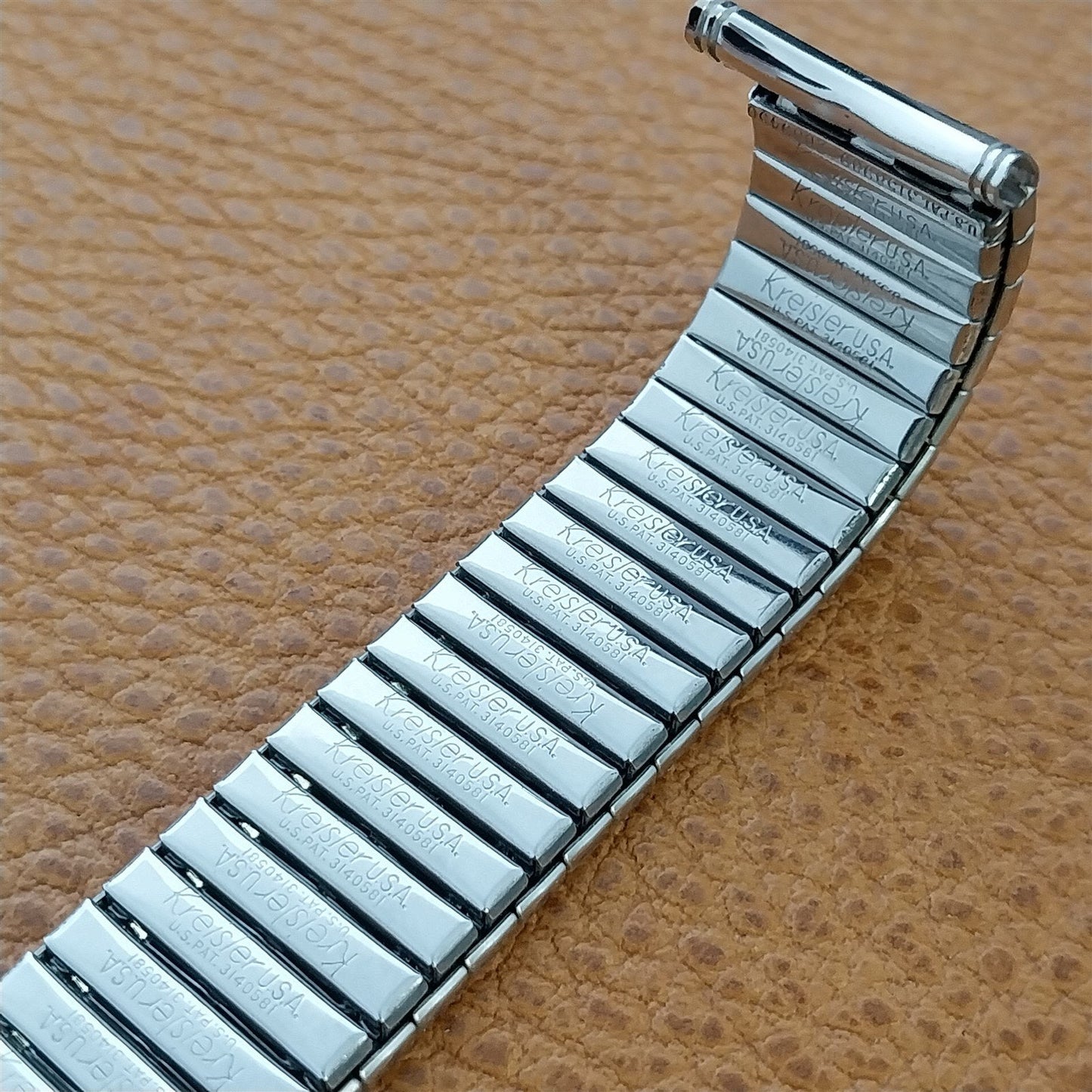 18mm 19mm 10K White Gold-Filled Kreisler Unused Classic 1960s Vintage Watch Band