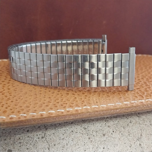 Speidel Radial Brushed Stainless Steel Expansion nos 1970s Vintage Watch Band