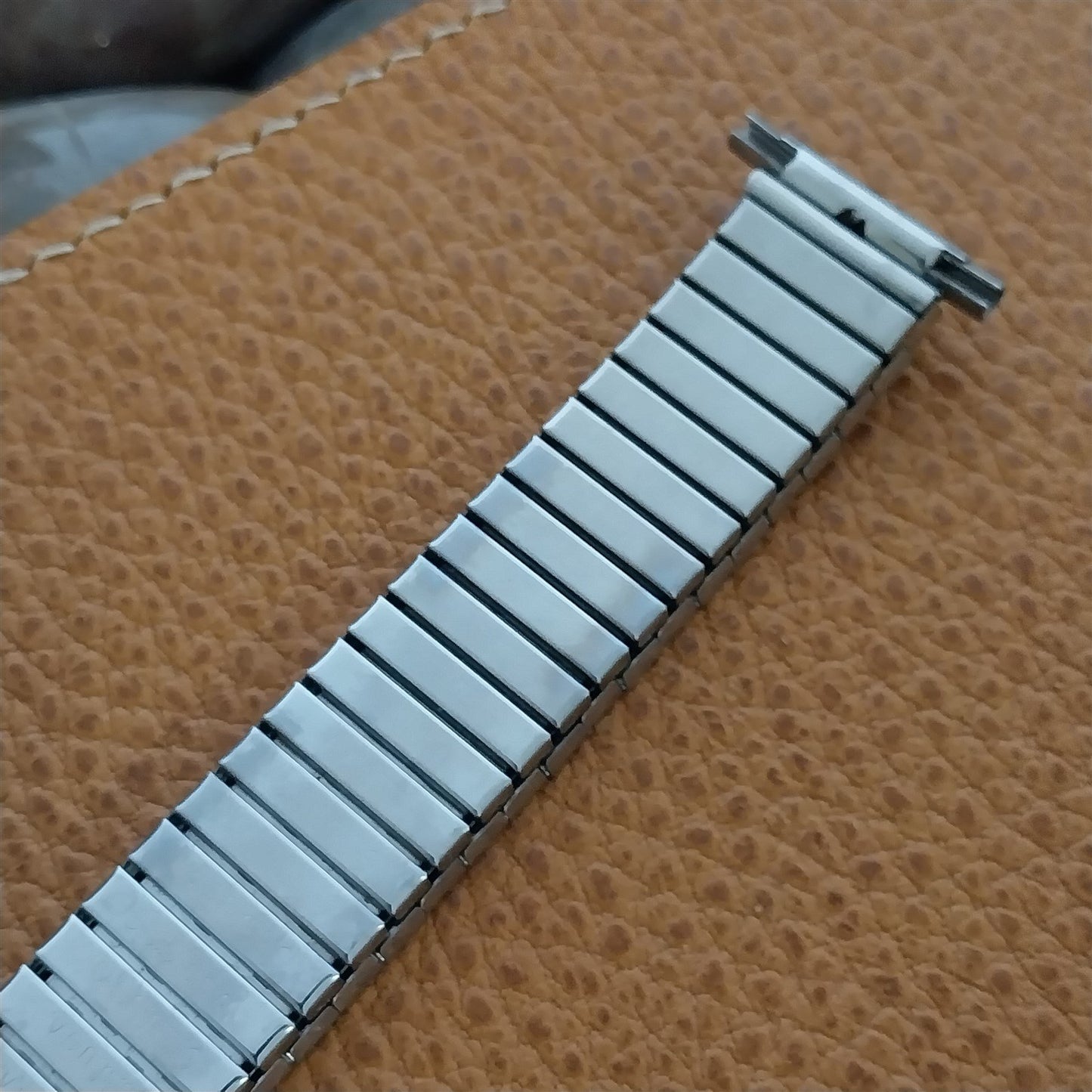 Speidel Radial Brushed Stainless Steel Expansion nos 1970s Vintage Watch Band