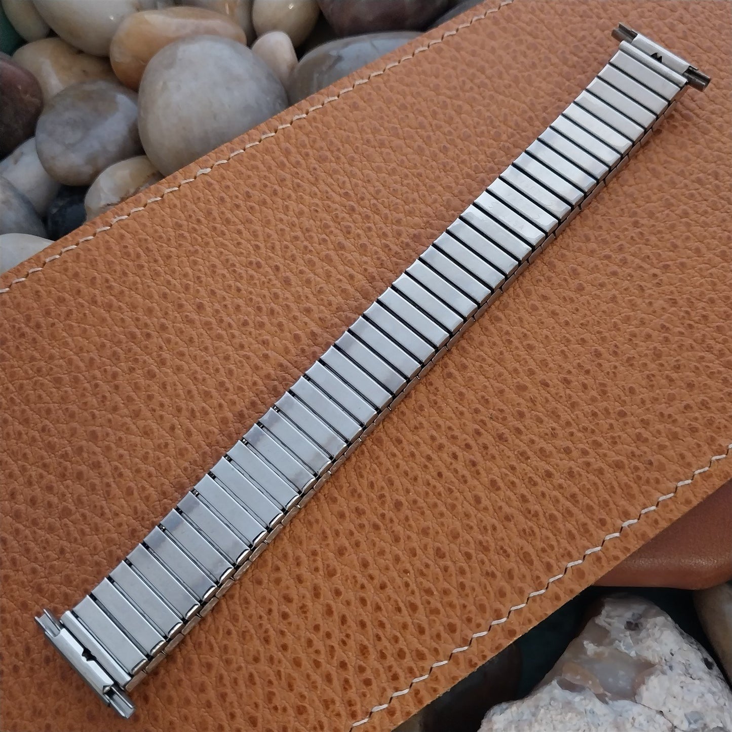 Speidel Radial Brushed Stainless Steel Expansion nos 1970s Vintage Watch Band