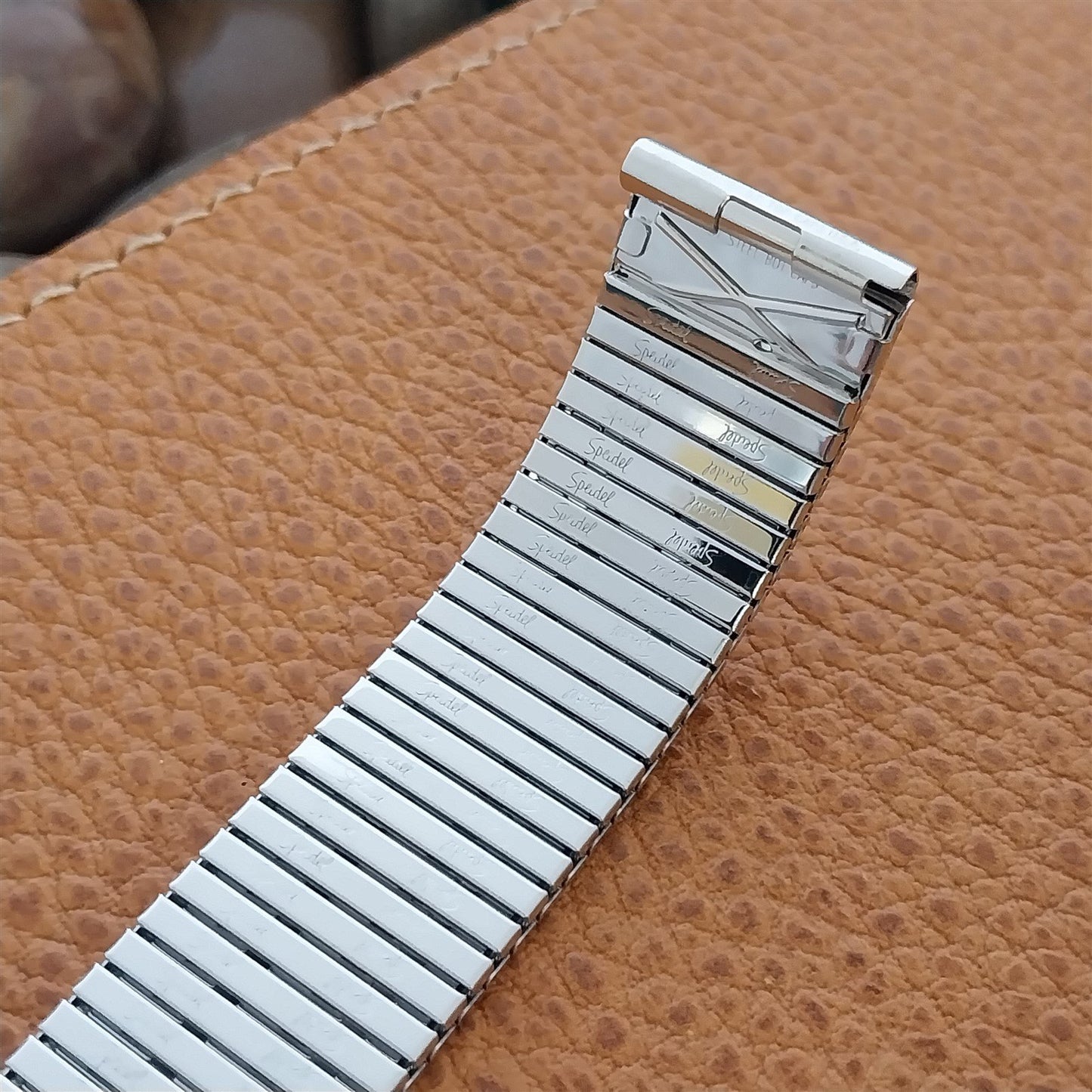 17.2mm 10K White Gold-Filled Speidel Long Thinline Unused Vintage Watch Band