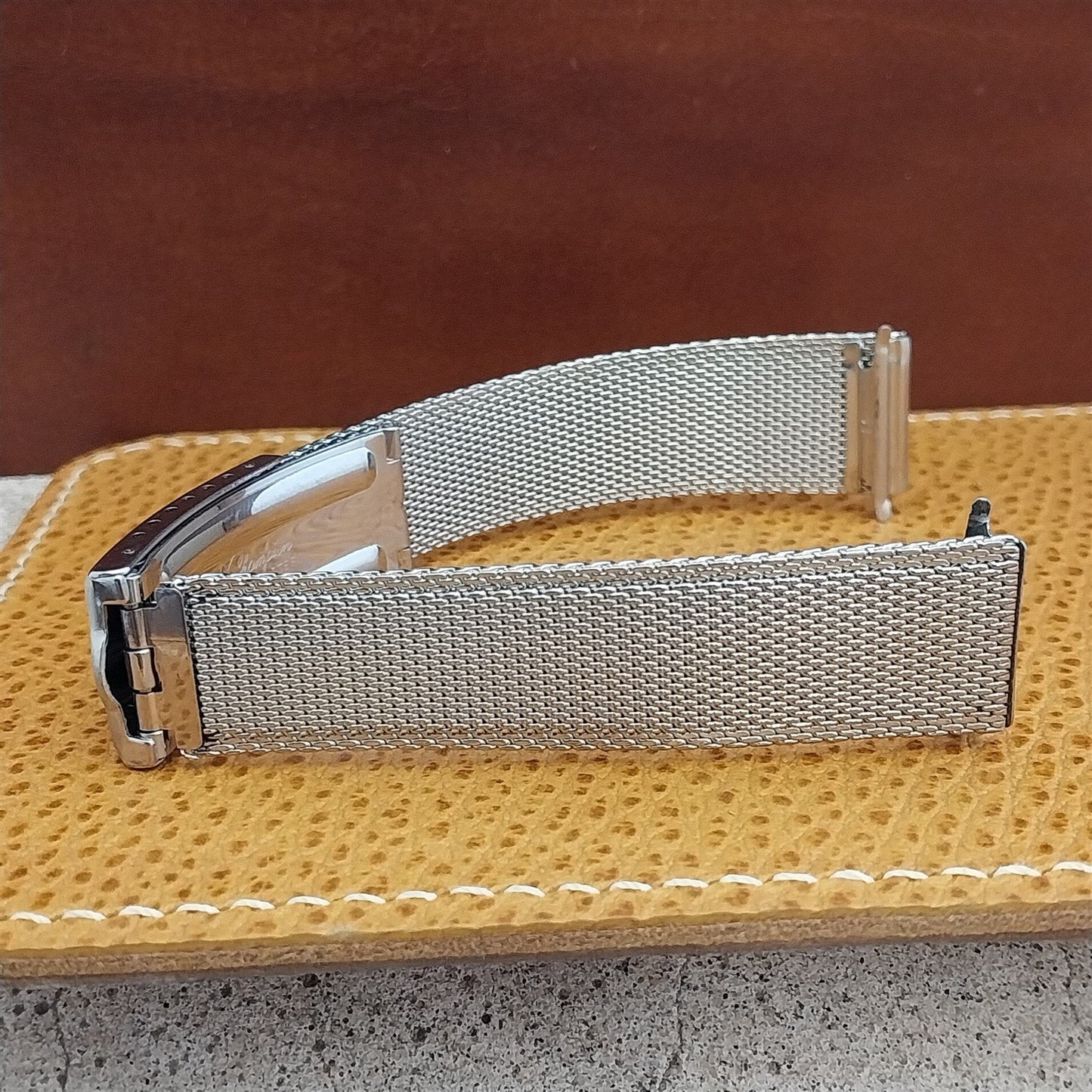 18mm flat-end Stainless Steel Mesh JB Champion 1960s nos Vintage Watch Band