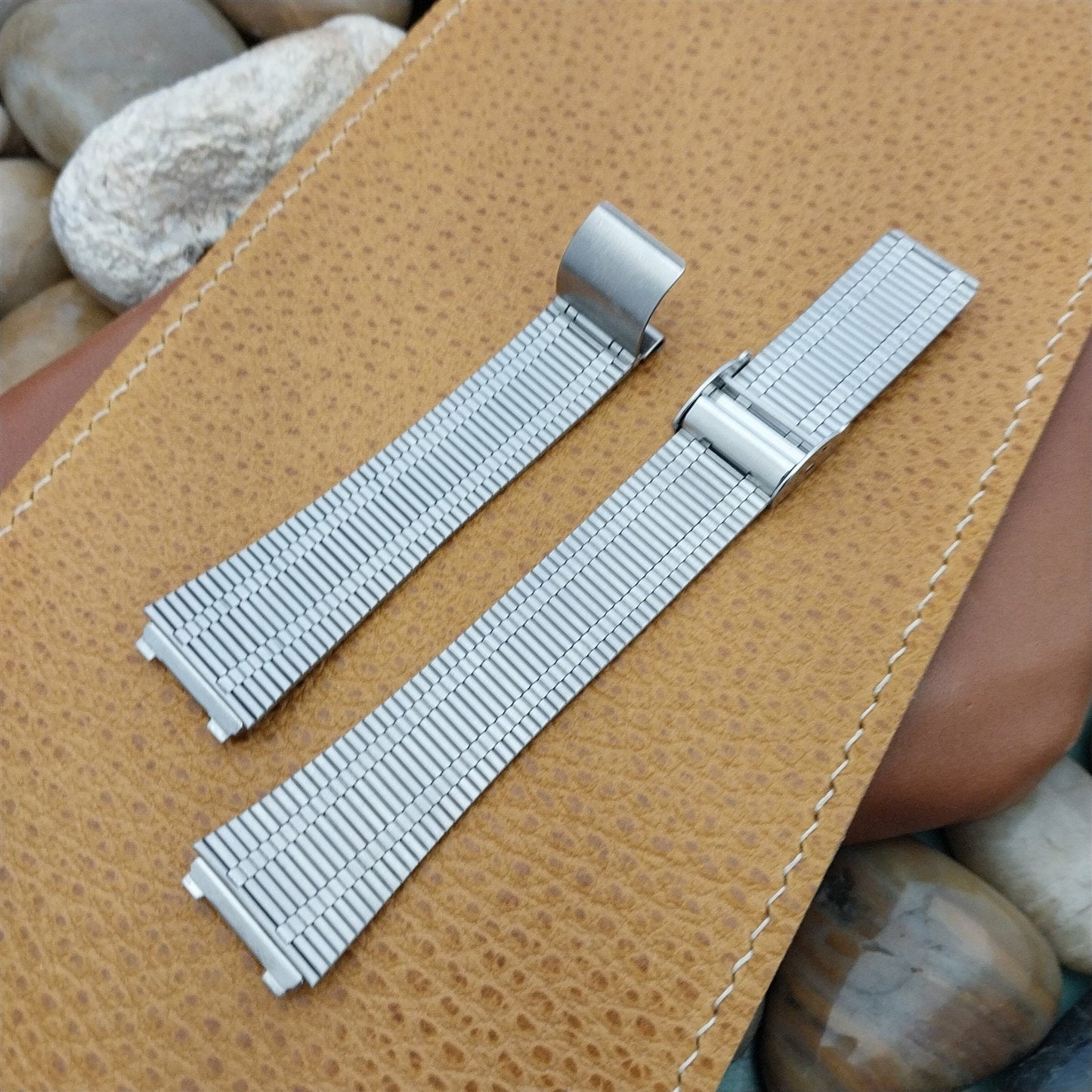 Seiko B443 Japan Stainless Steel 2-Piece Vintage Watch Band