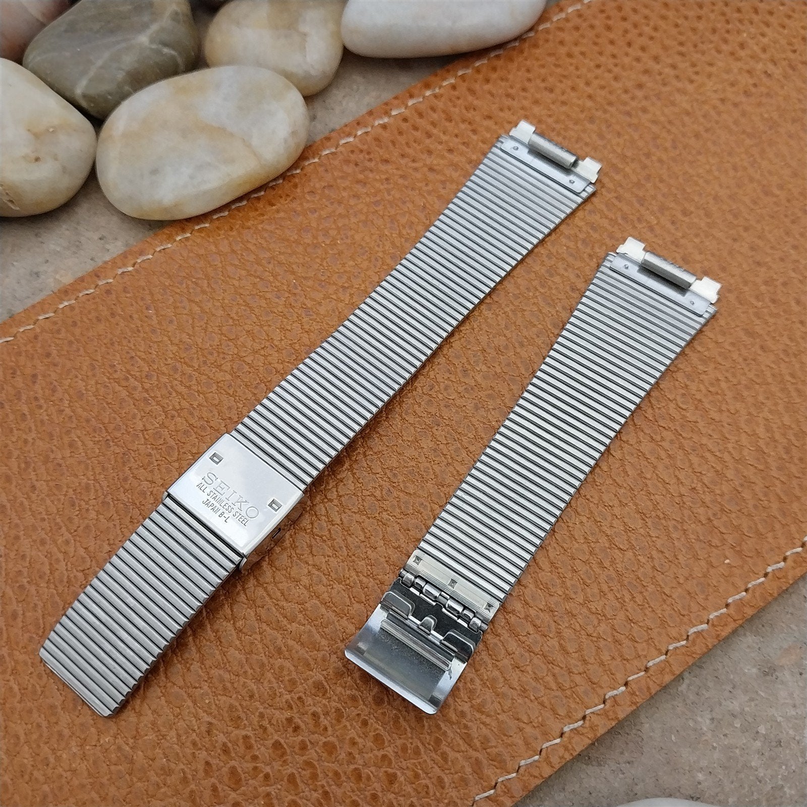 Seiko B443 Japan Stainless Steel 2-Piece Vintage Watch Band