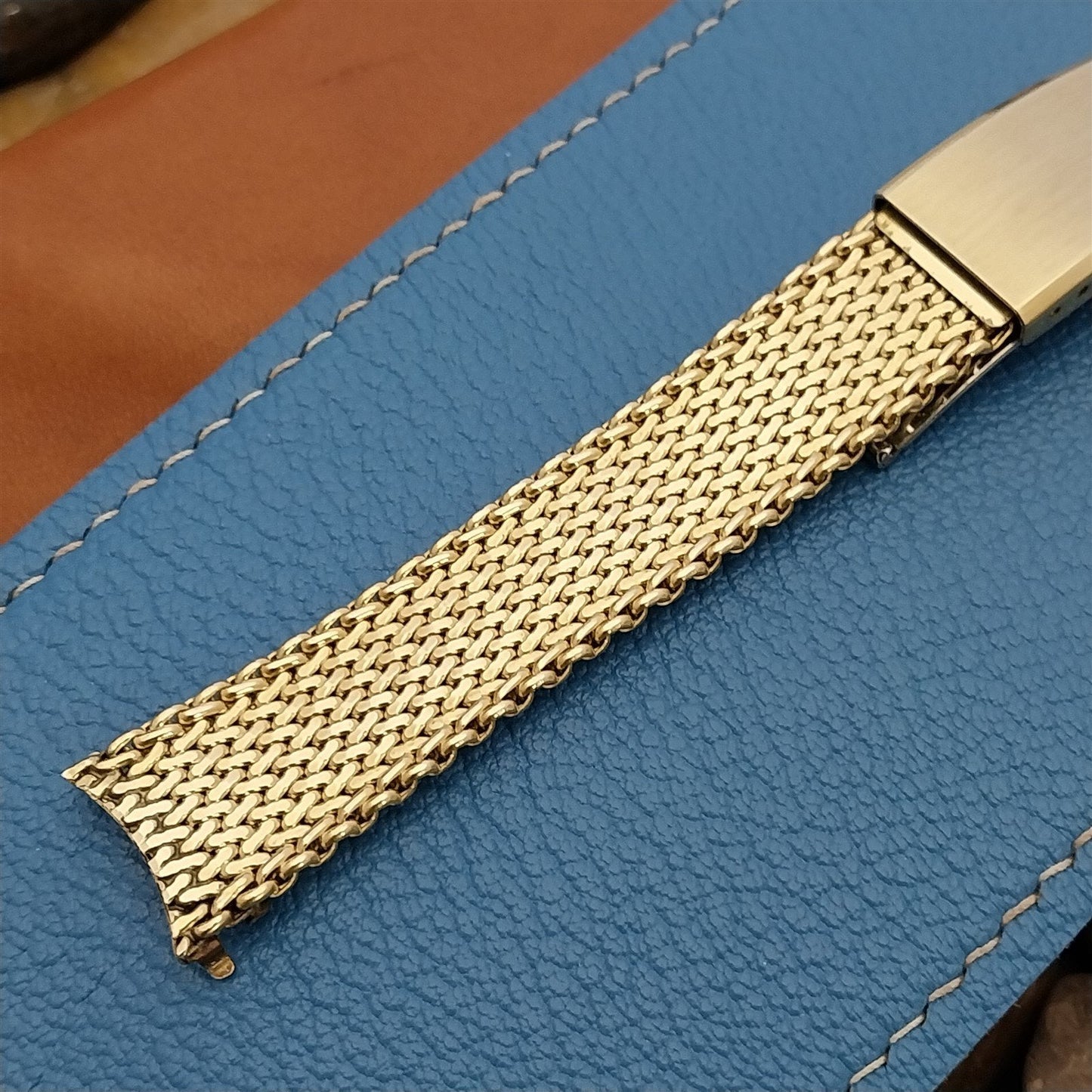 17.2mm JB Champion Long 10k Gold-Filled Mesh Classic 1960s Vintage Watch Band